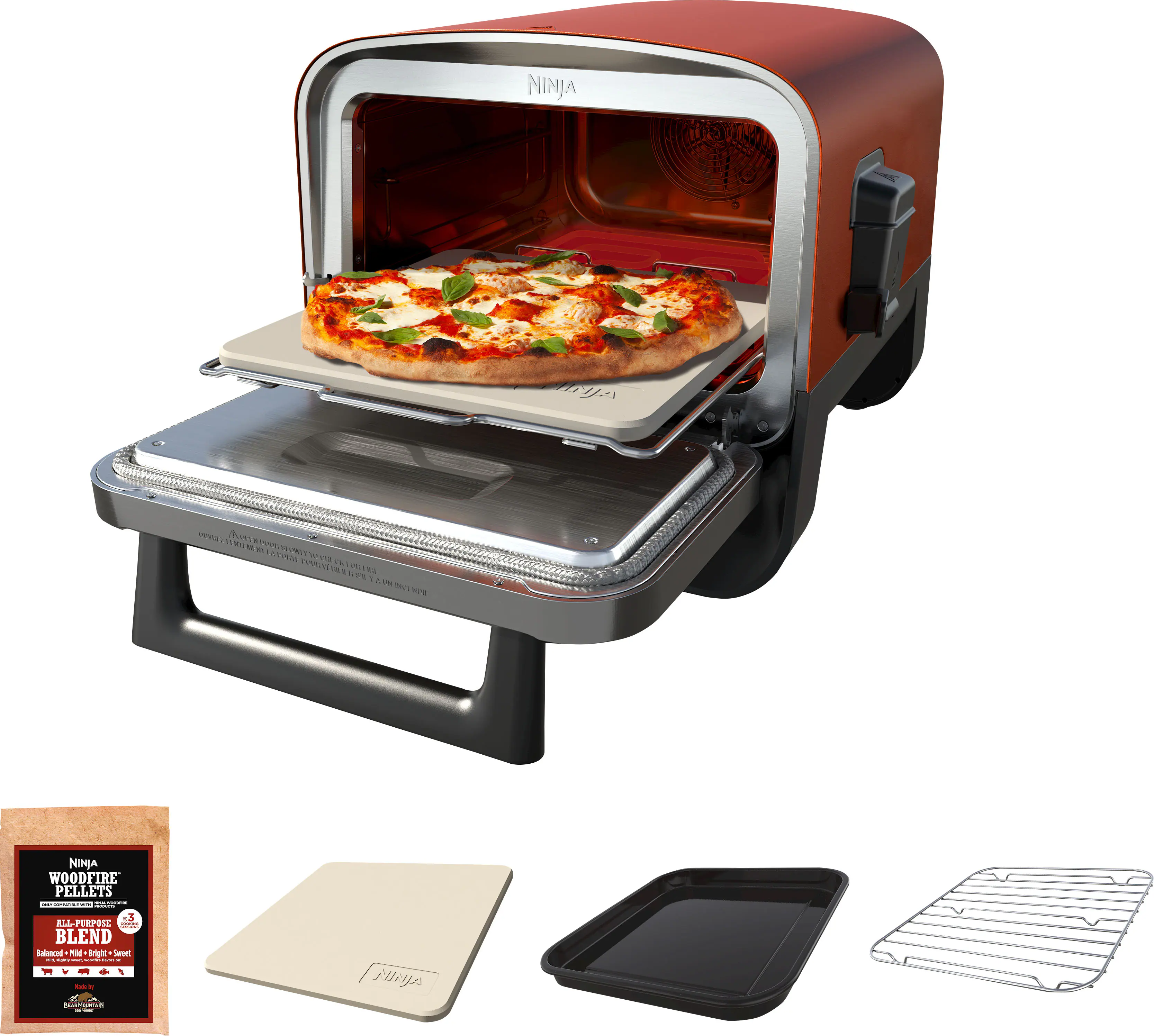 Ninja - Brandclub - Ninja Woodfire Outdoor Pizza Oven, 8-in-1