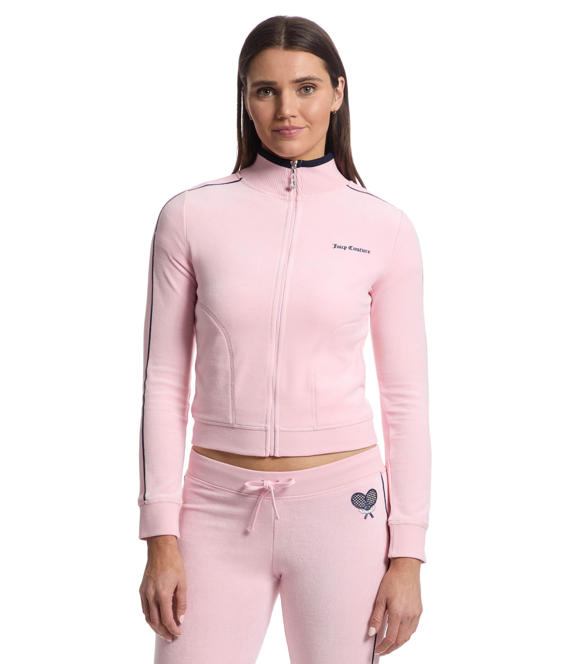 ジューシークチュール Juicy Couture ヘリテージ Cropped Track Jacket レディース パーカー スウェット Strawb Juicy Couture - Brandclub - Juicy Couture Women's Cropped