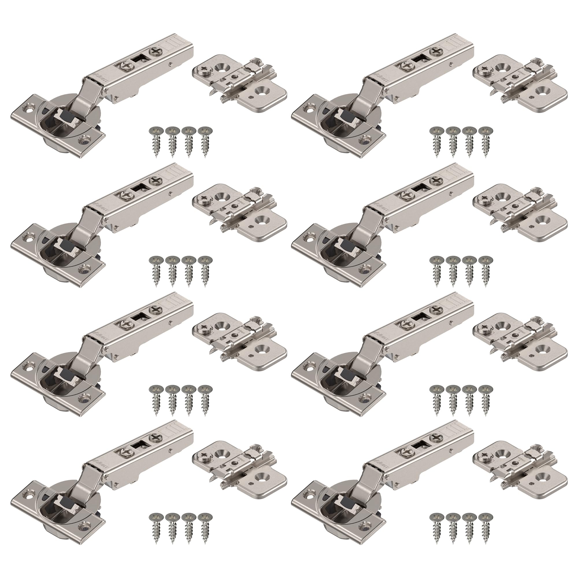 Blum Clip Top BLUMOTION Soft Close Hinges, 110 Degree, Self Closing Frameless With Mounting Plates And Hinge Cover Plates Inset 8 Pack 4 Pair - View #5