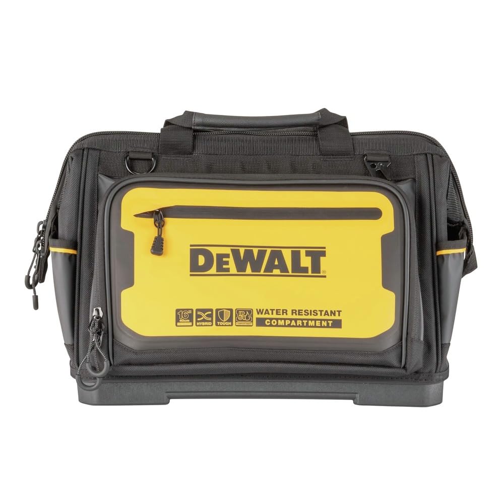 Dewalt - Brandclub - DEWALT Tool Bag, Water Resistant, Hard Bottom