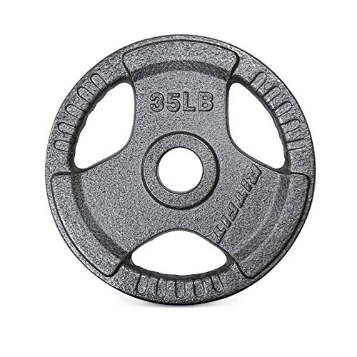 EVERYMATE Olympic Bumper Plates - Virgin Rubber Weight Plates 10-45LB For Crossfit (2" Center Hole)