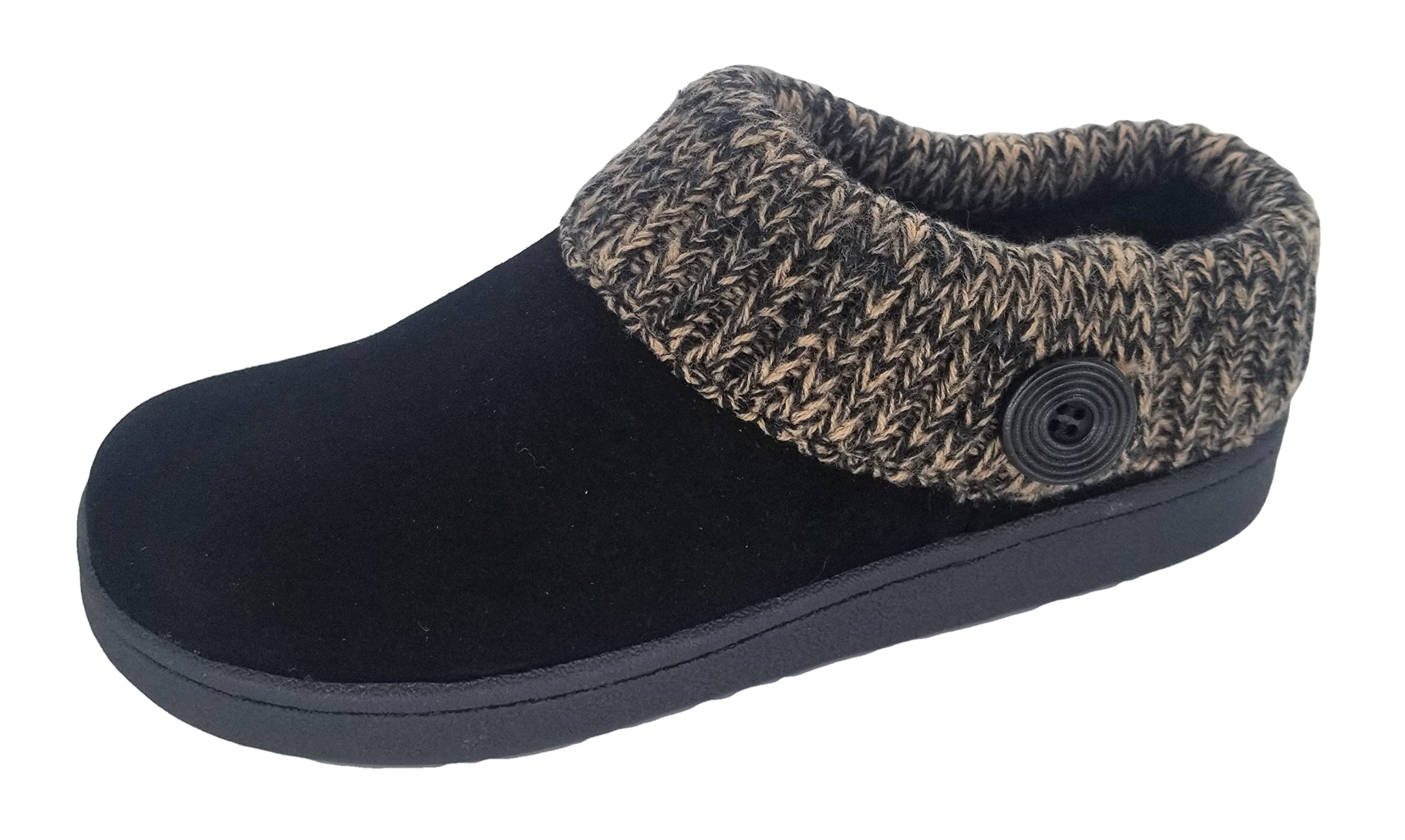 Clarks Women's Moccasin Bootie Slippers – Suede With Faux Fur Lining – Indoor/Outdoor Winter Booties, Non-Slip Sole