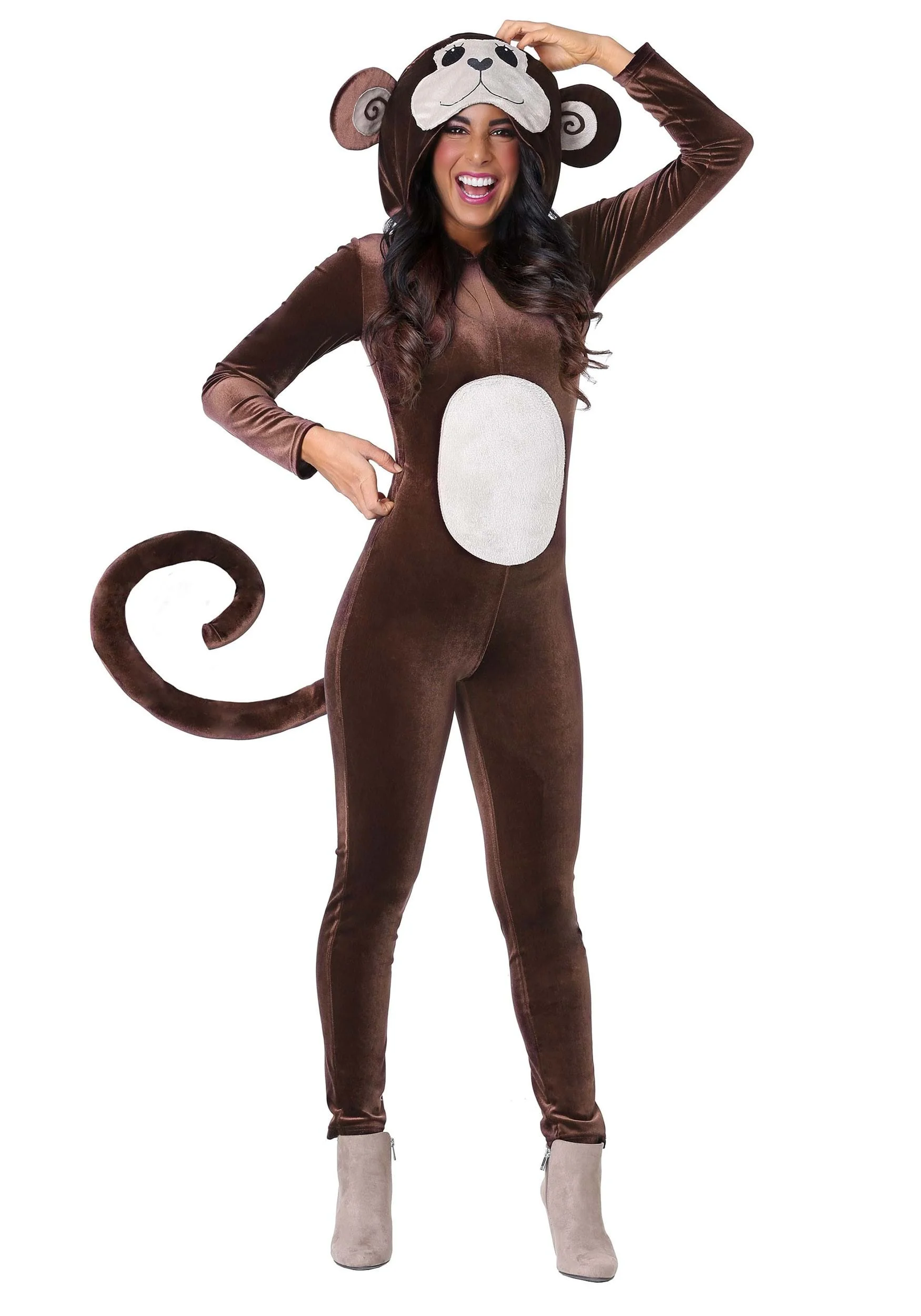 Women's Pink Dinosaur One-Piece Costume - Spotted Dino Halloween & Cosplay Outfit, Size Medium - View #3