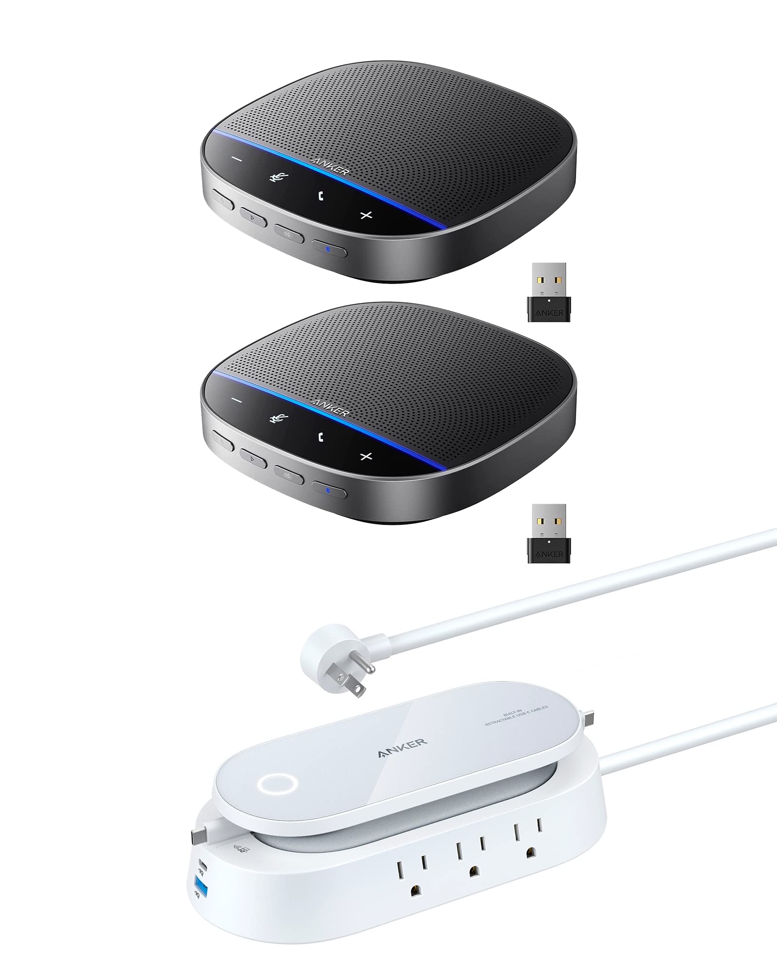 Anker PowerConf S3 MS - Altoparlante Conferenza Certificato Teams, 6 Microfoni, 24h Autonomia