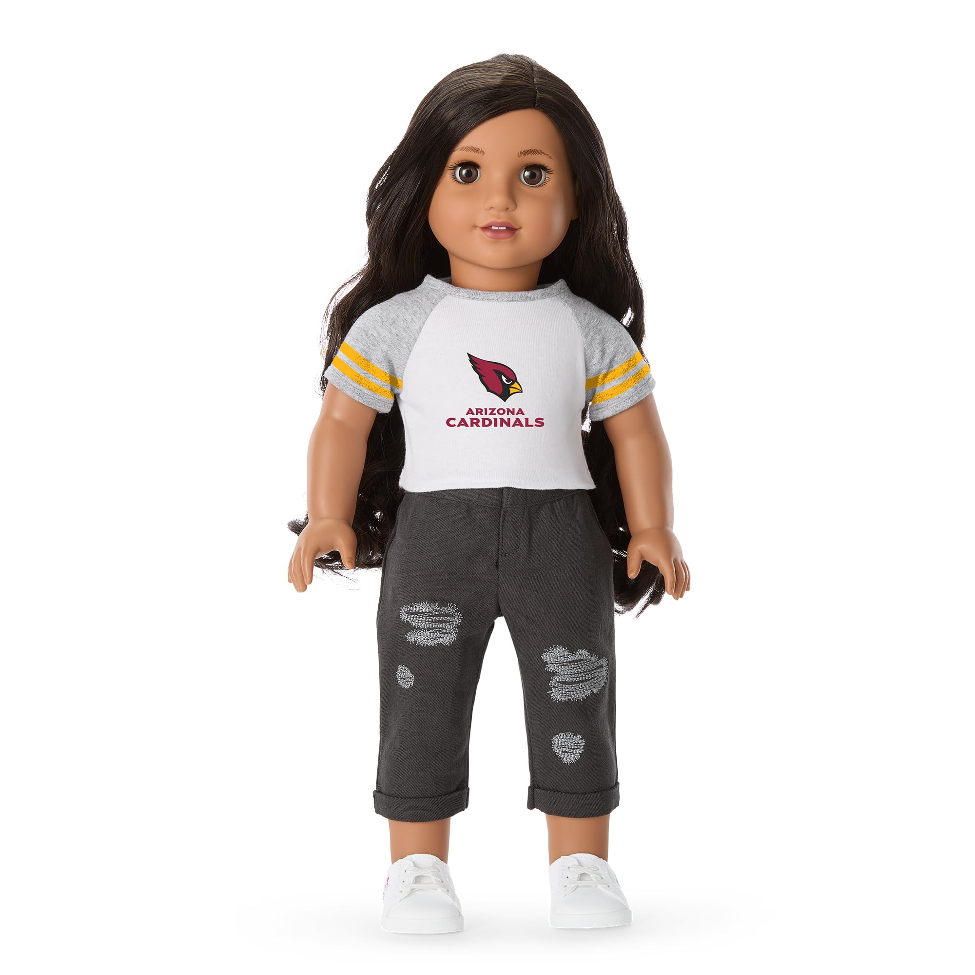 American Girl Doll 18-inch American Girl Truly Me 18-inch Doll #113 With Brown Eyes, Dark-Brown Hair, Deep Skin, Shorts And Long Wavy