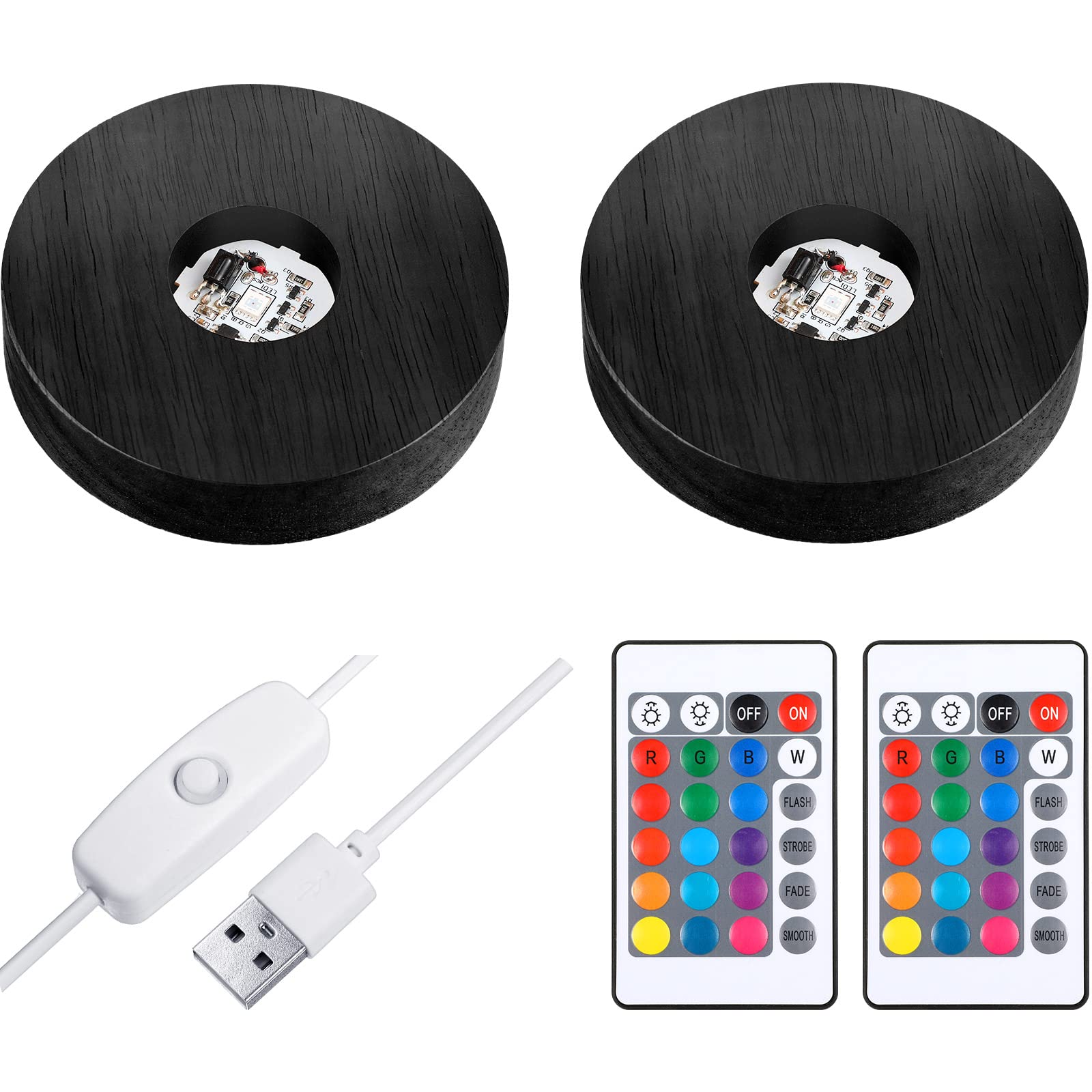 Lumière De Boule À Distance Lampe Ronde Led Rgbw Télécommande 24