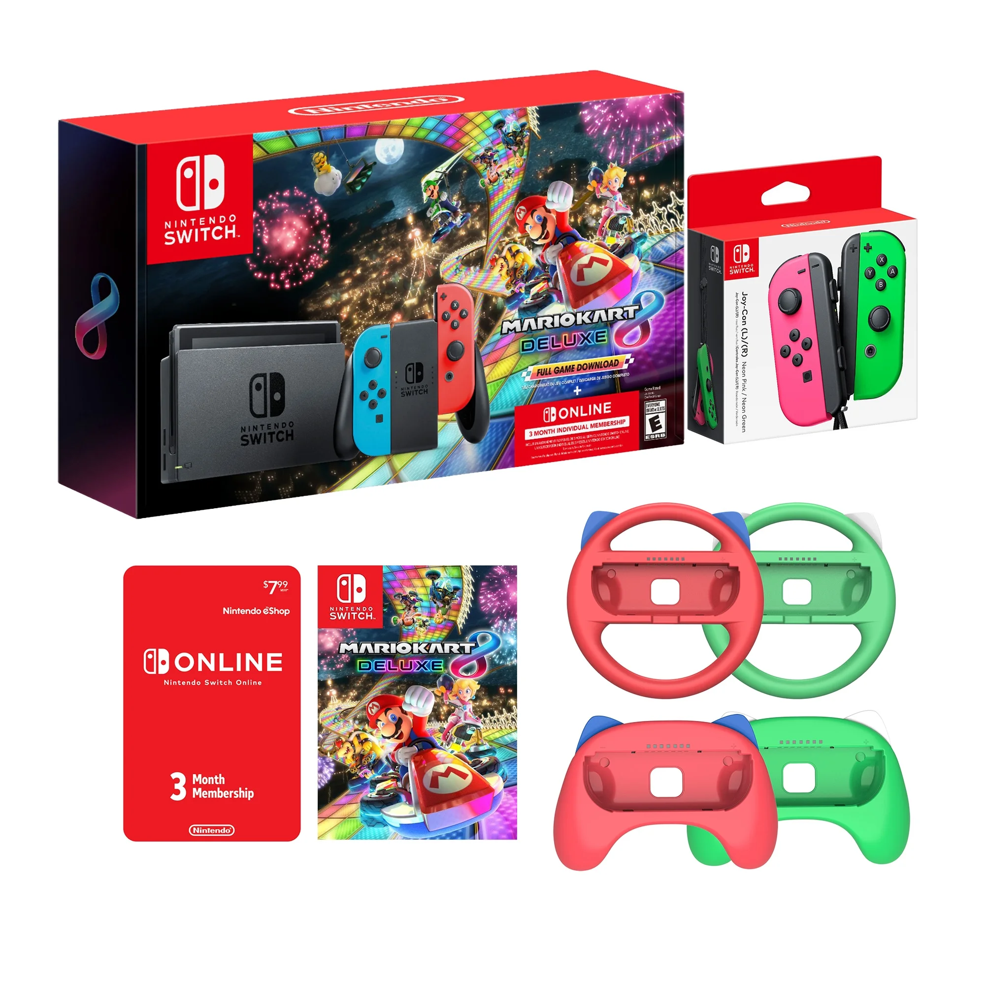 ニンテンドーswitch Nintendo Switch Gray Console with Mario Kart 8 Deluxe Game