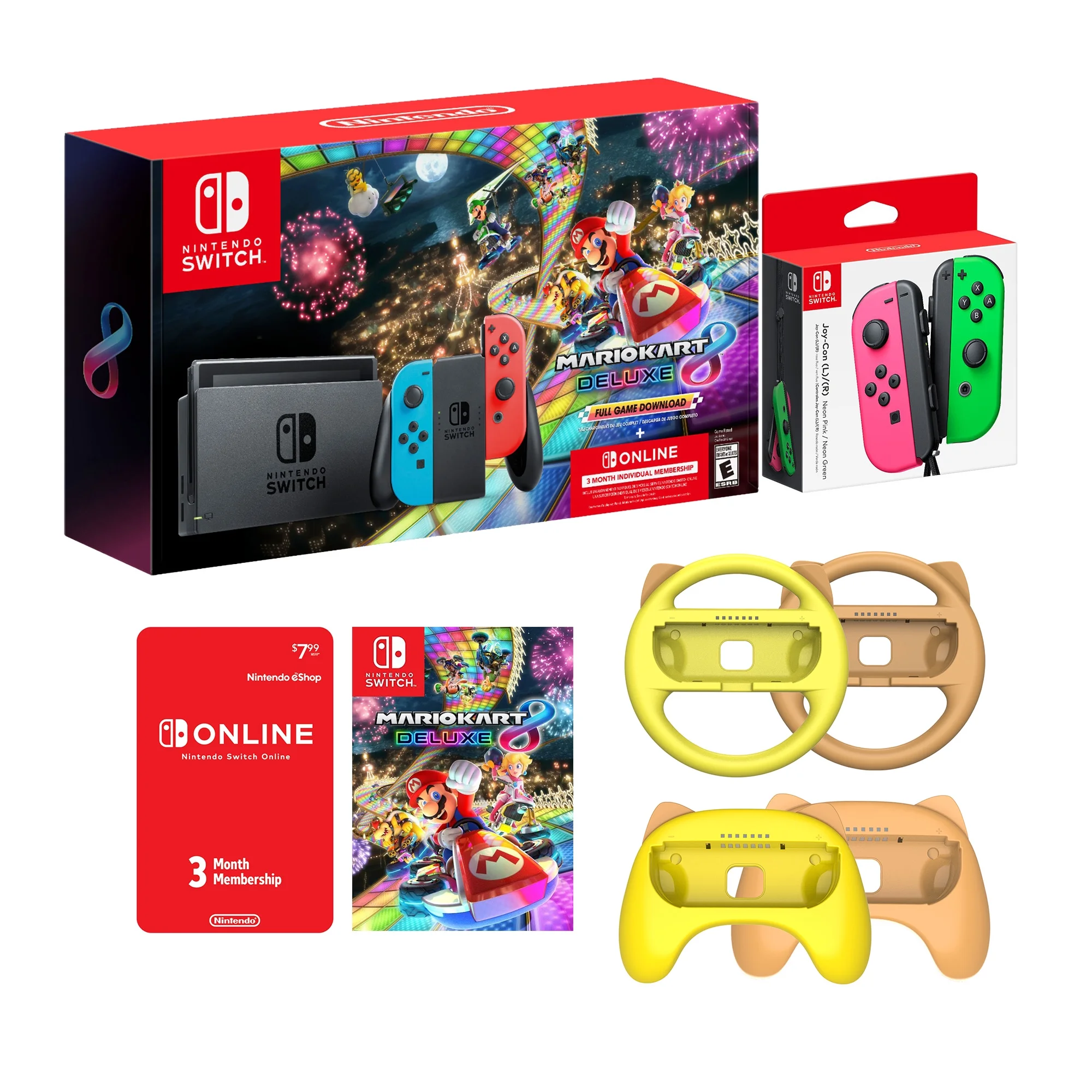 Nintendo Switch - Nintendo Switch ＋ MK 8DX セット Nintendo Switch Gray Console with Mario Kart 8 Deluxe Game