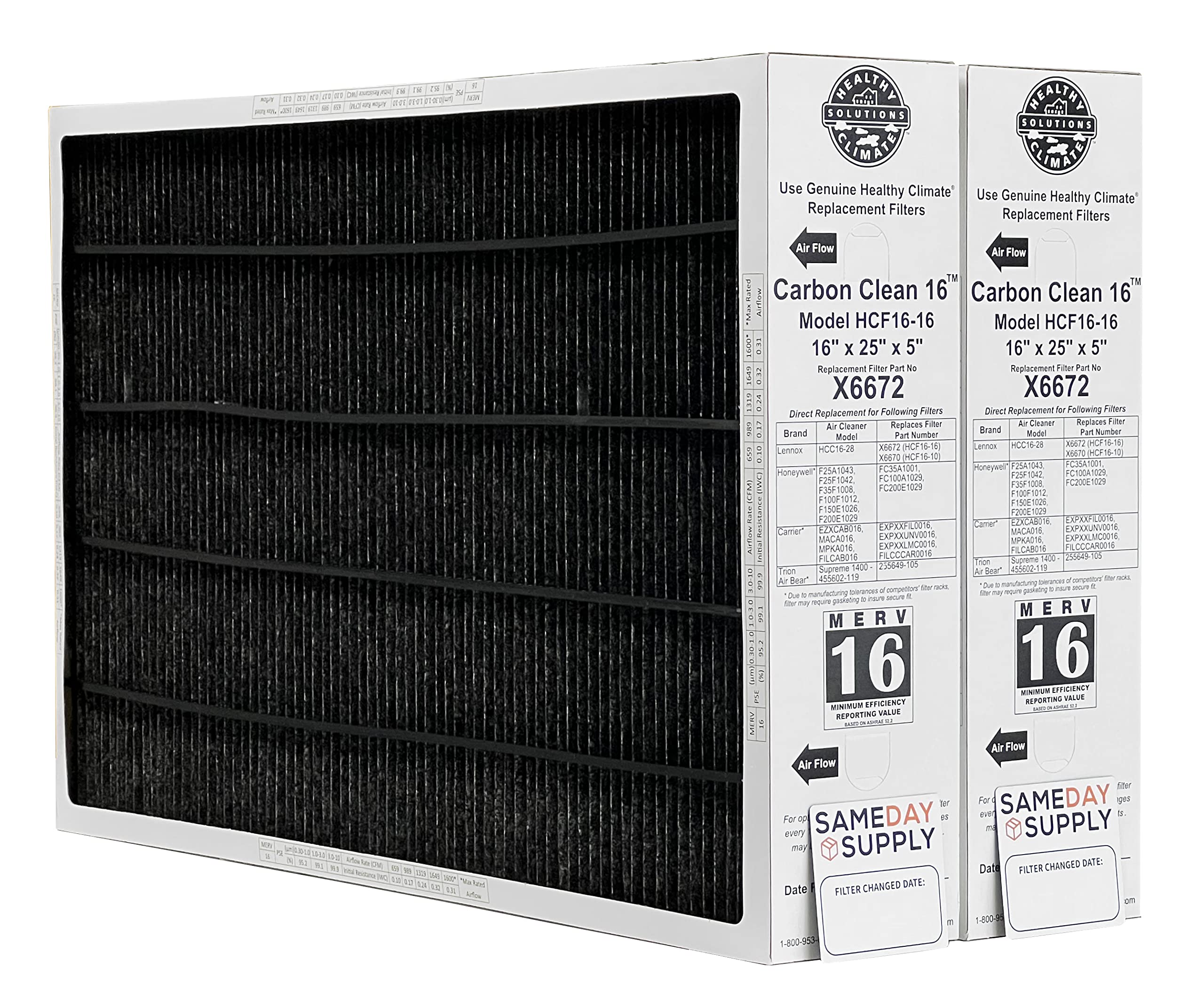 X6675 - Filtro Aria MERV 16, 20 X 25 X 5, Compatibile Con Lennox - Foto 2