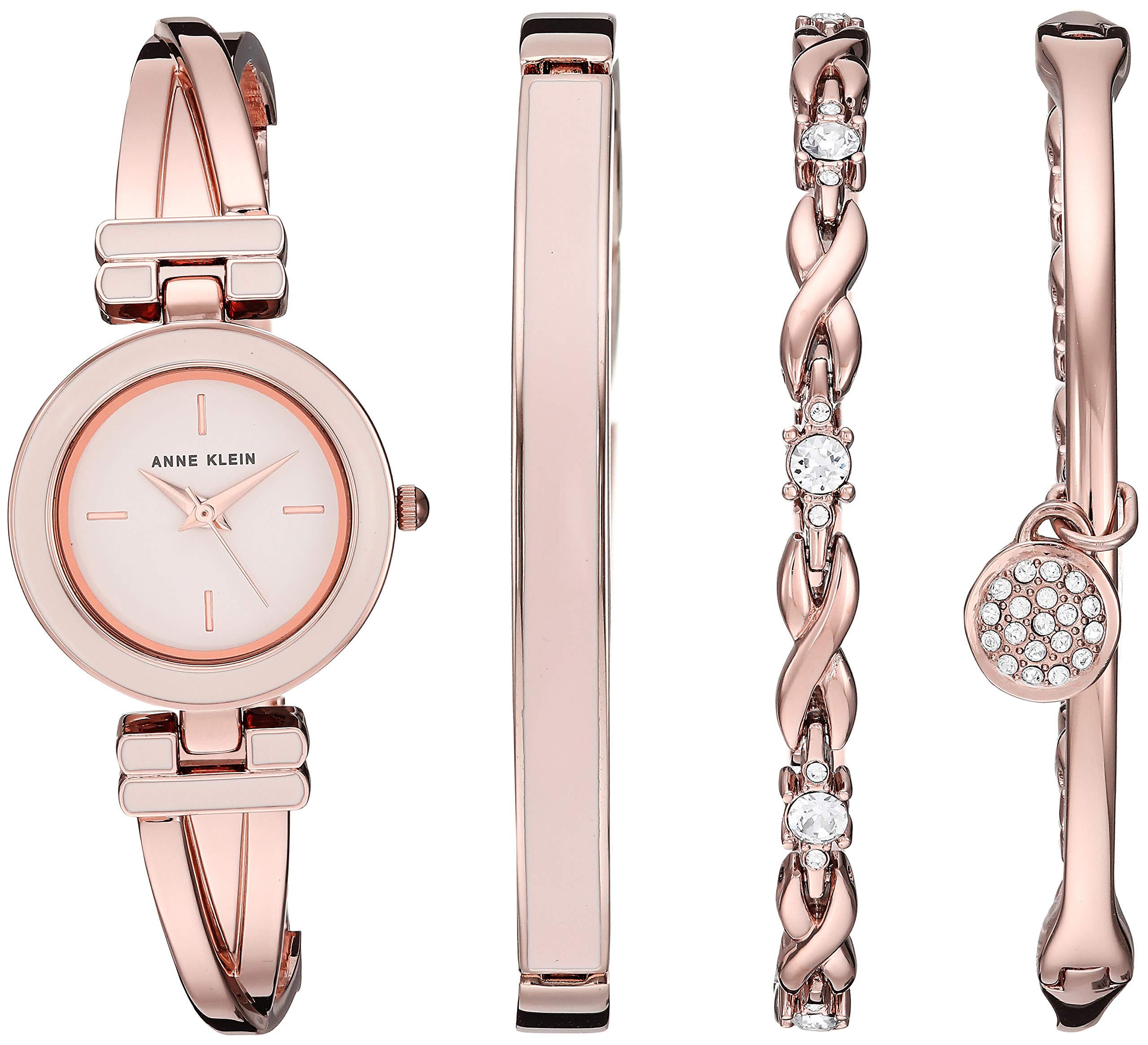 Montre Femme Anne Klein - Cadran Diamant Et Bracelet Doré Élégant