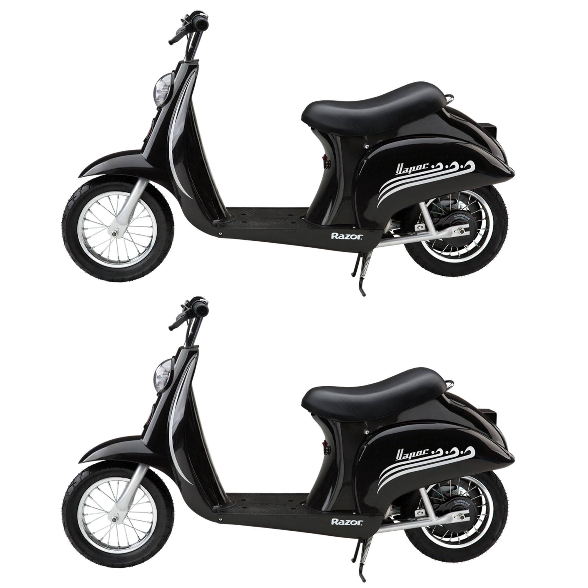 Razor Pocket Mod Electric Scooter | Retro Moped Style, Up To 15 MPH, 10-Mile Range | For Ages 13+ (Red)