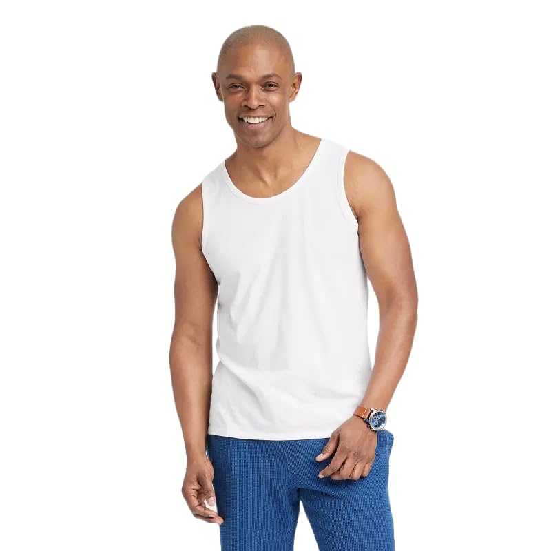 Hanes Tank Top Men Goodfellow Co Men's Sz XL Pack White