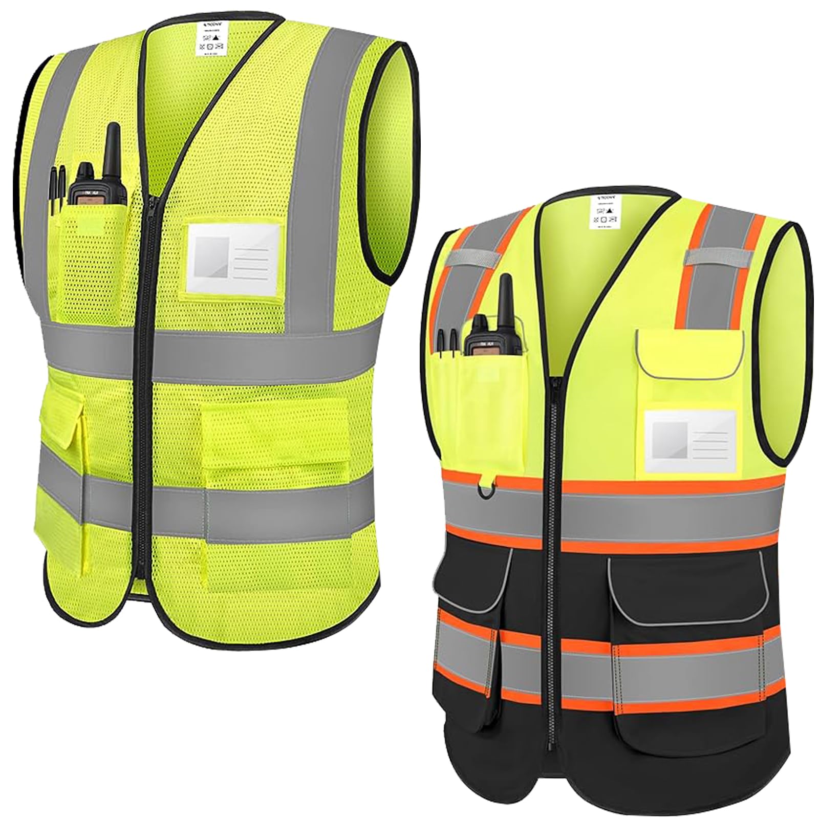 Hi Vis Rain Jacket TICONN Reflective Rain Jacket ANSI Class