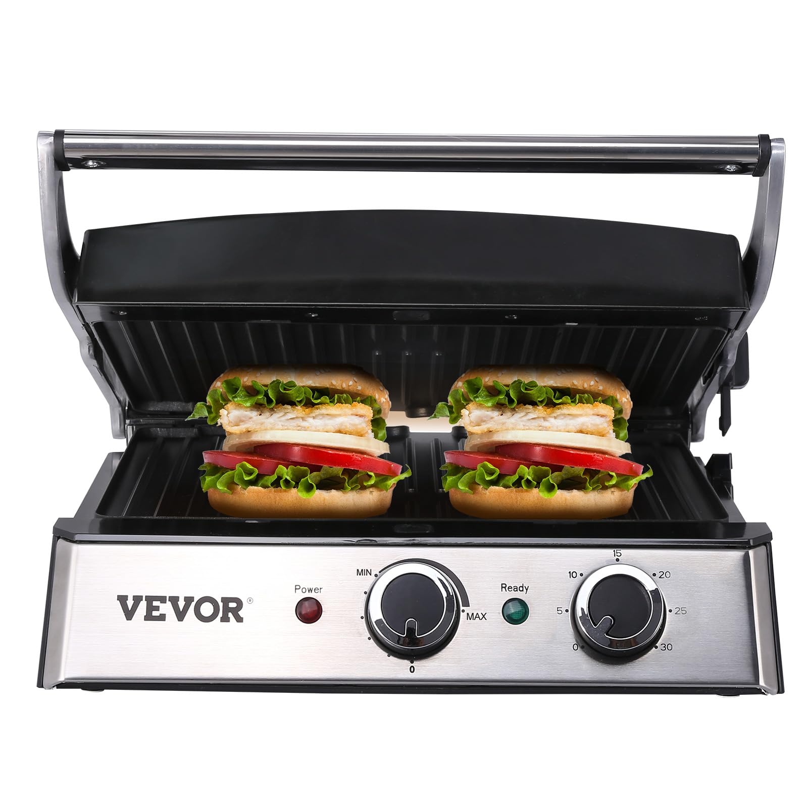 Electric Grills VEVOR Commercial Panini Grill 3600W Electric