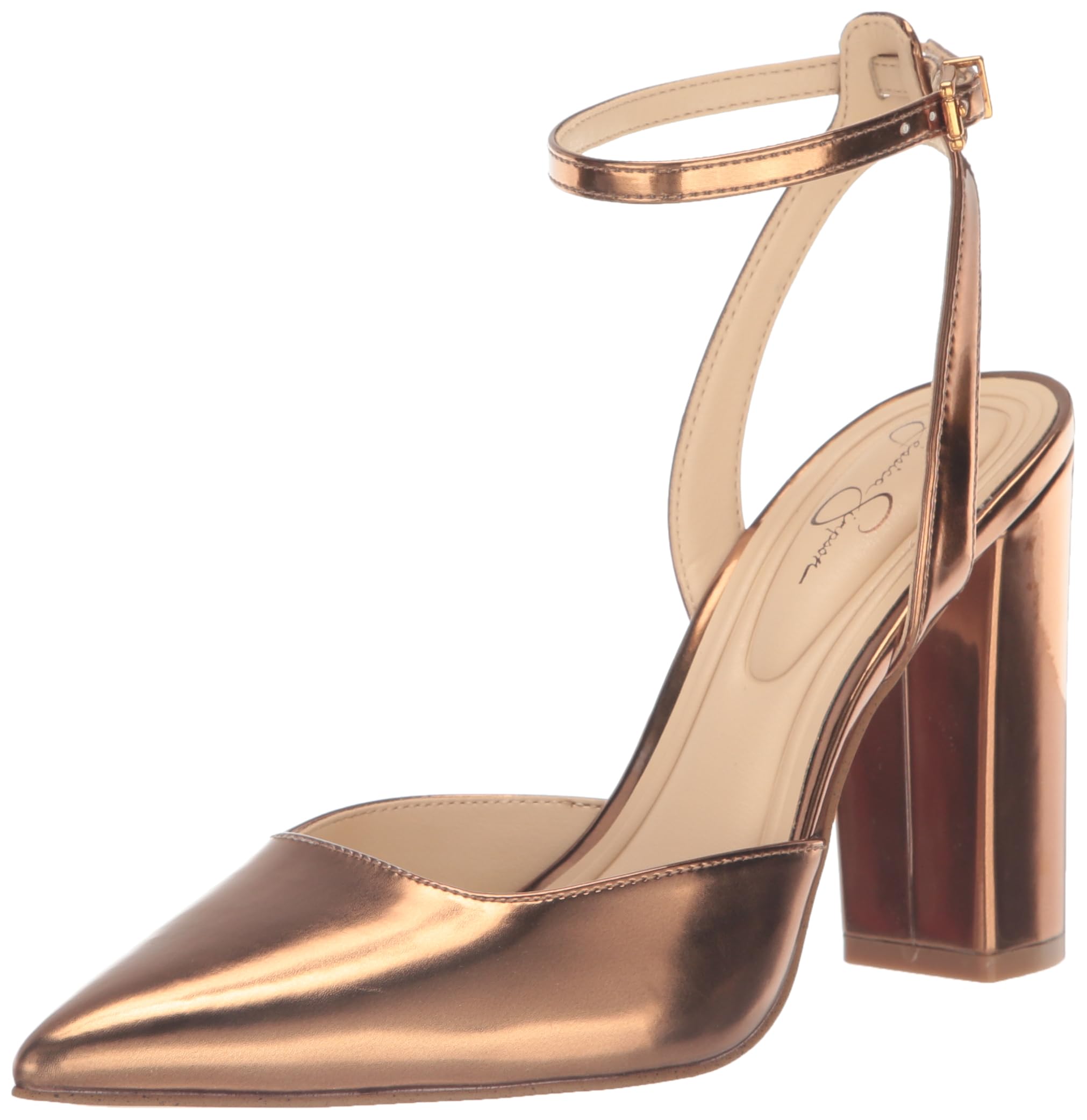 Jessica Simpson Women's Accie Pump | Heeled Dress Pumps With Mixed Material Interest - View #7