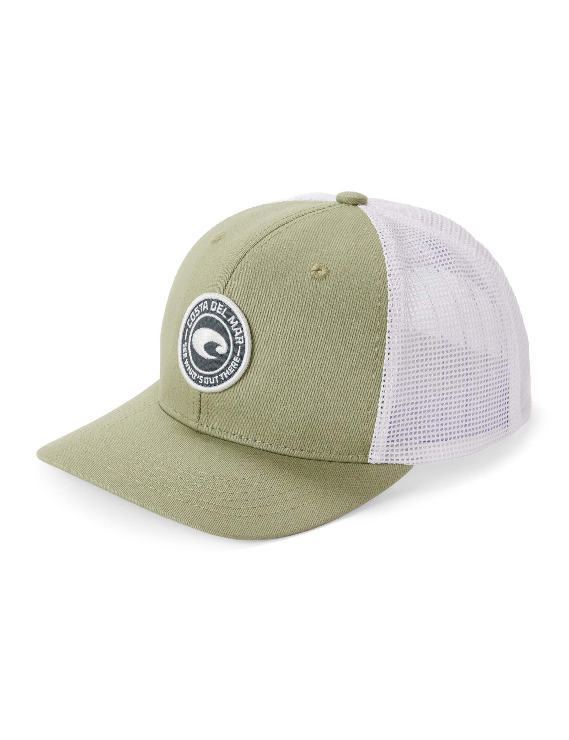 Costa Del Mar Insignia Trucker Hat - Unisex Baseball Cap, Heathered Twill & Mesh