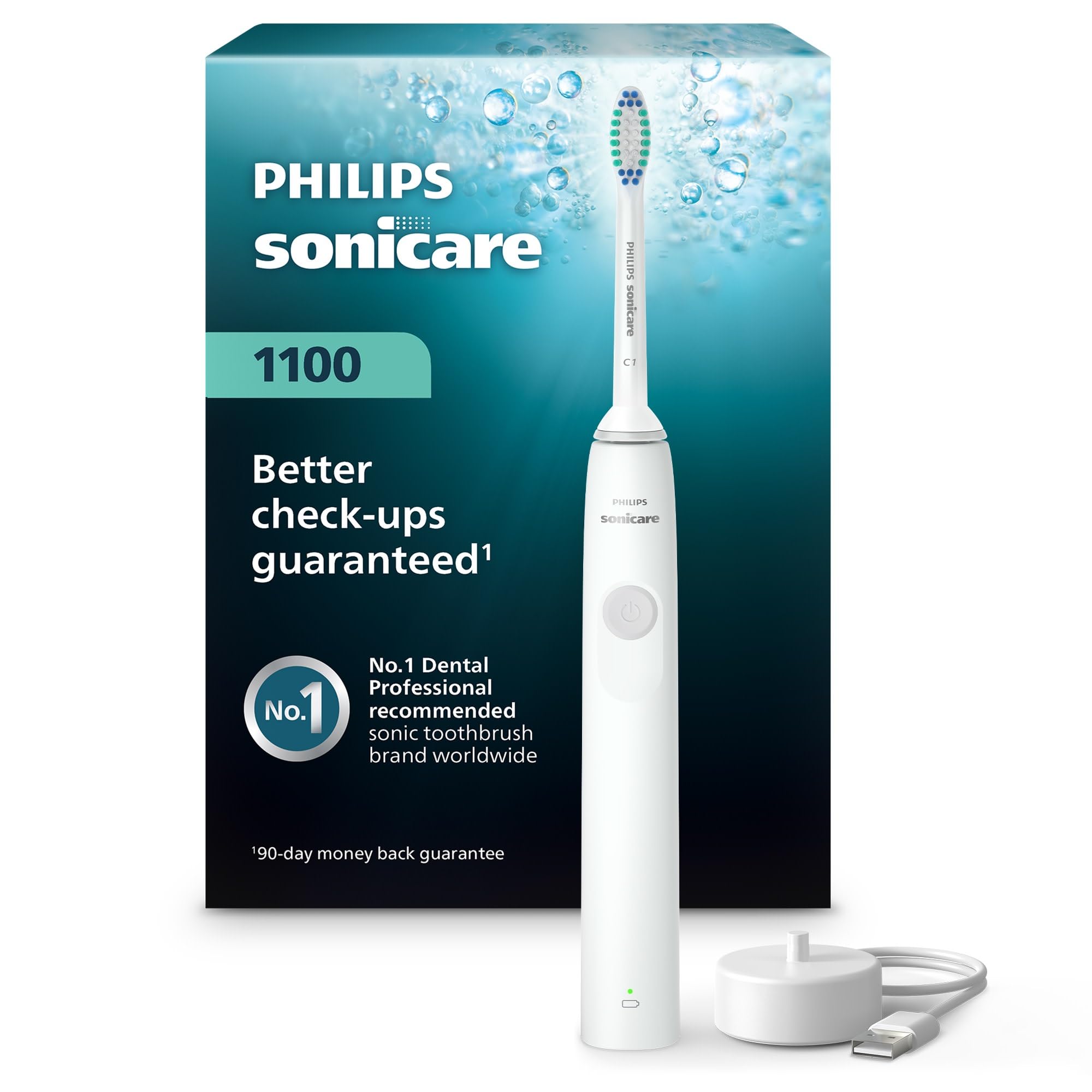 Philips Sonicare DiamondClean 9900 Prestige Electric Toothbrush, With SenseIQ Technology And App, 5 Brush Modes, 3 Intensity Levels, Charging Case For Travel, Black, Model HX9992/43