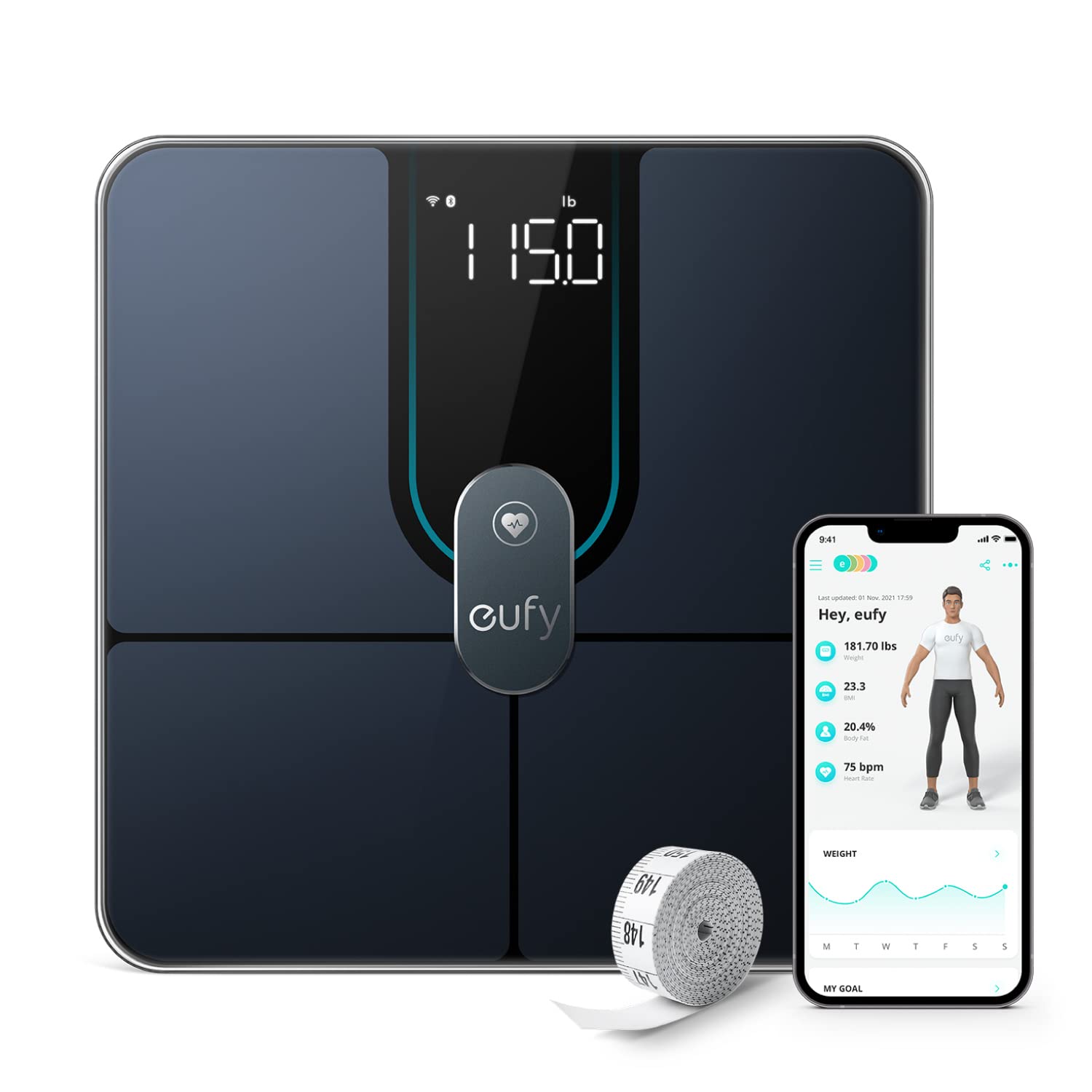Eufy - Brandclub - eufy by Anker Smart Scale P3, Digital