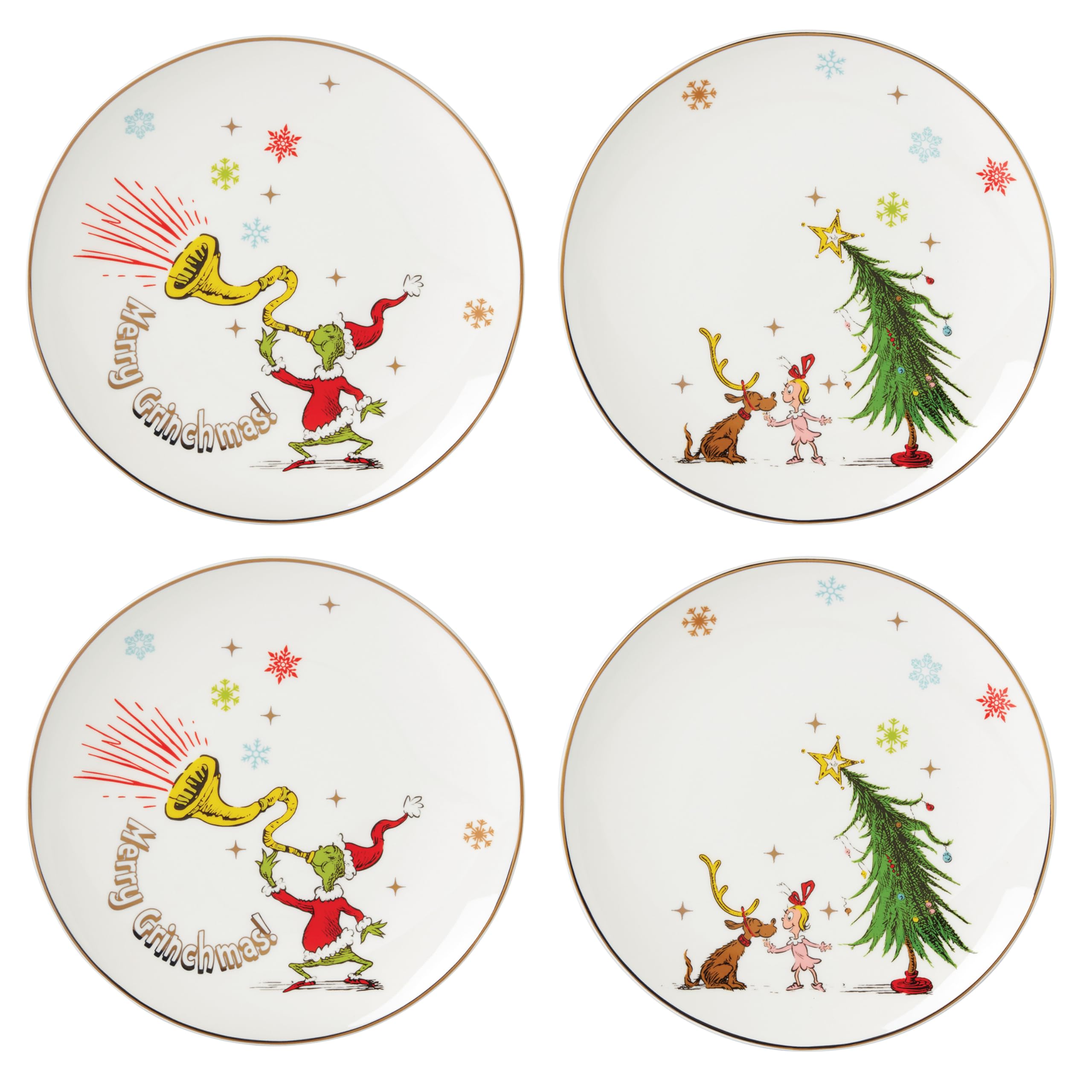 Lenox Vintage Halloween 4-Piece Dessert Plate Set, 3.55 LB