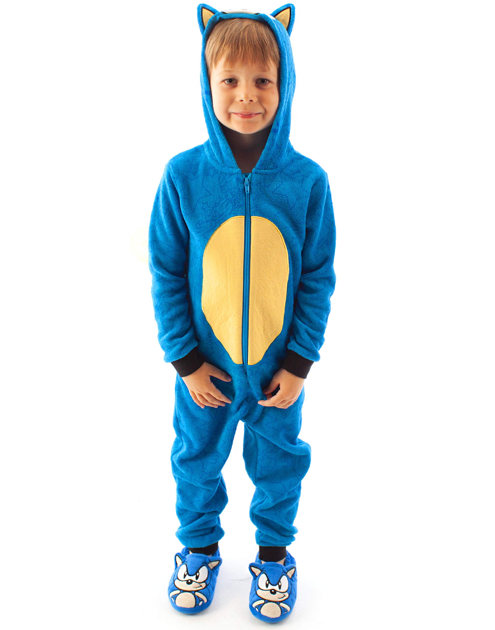 Sonic The Hedgehog Boys 2-Piece Swim Set - Blue Trunks & Rash Guard Size 8