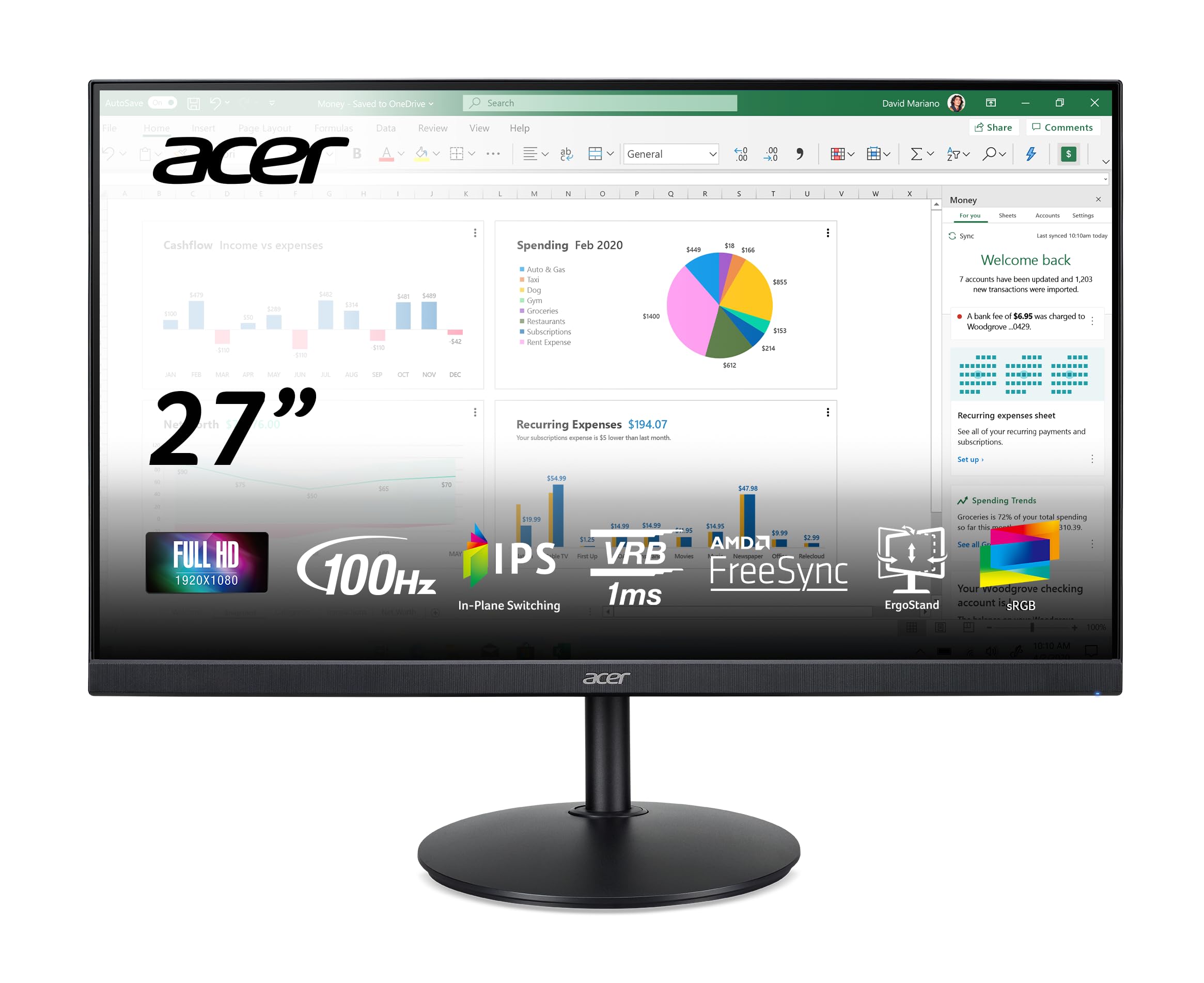 Acer - Brandclub - Acer 27 Inch 4k IPS Monitor for Home