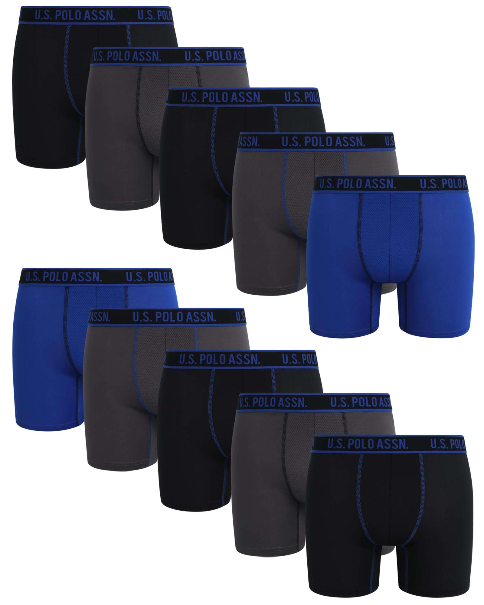 トップス UCANTBELIKEME UVC POLO X DISARK BOXER U.S. Polo Assn. Mens Boxer Briefs - 10 Pack Moisture Wicking