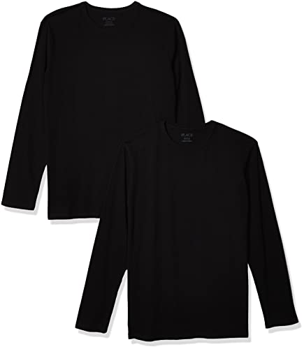 The Children's Place Boys Long Sleeve Basic Tee - Soft Cotton Jersey, Tagless & Pre-Washed