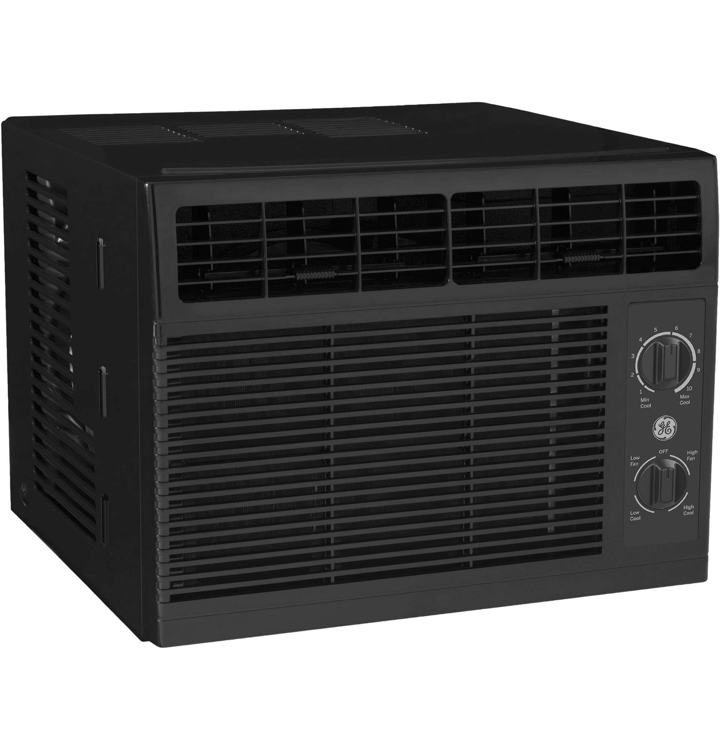 GE 5,000 BTU Window AC Unit For Rooms Up To 150 Sq Ft - Mechanical Controls, Easy Install Kit, White