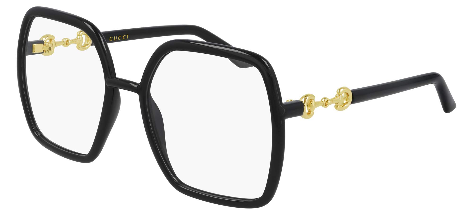 メガネ Gucci Eyeglass Frame GG1138O 001 Black Horn-Rimmed Unisex Gucci GG1138O 001 Glasses - US