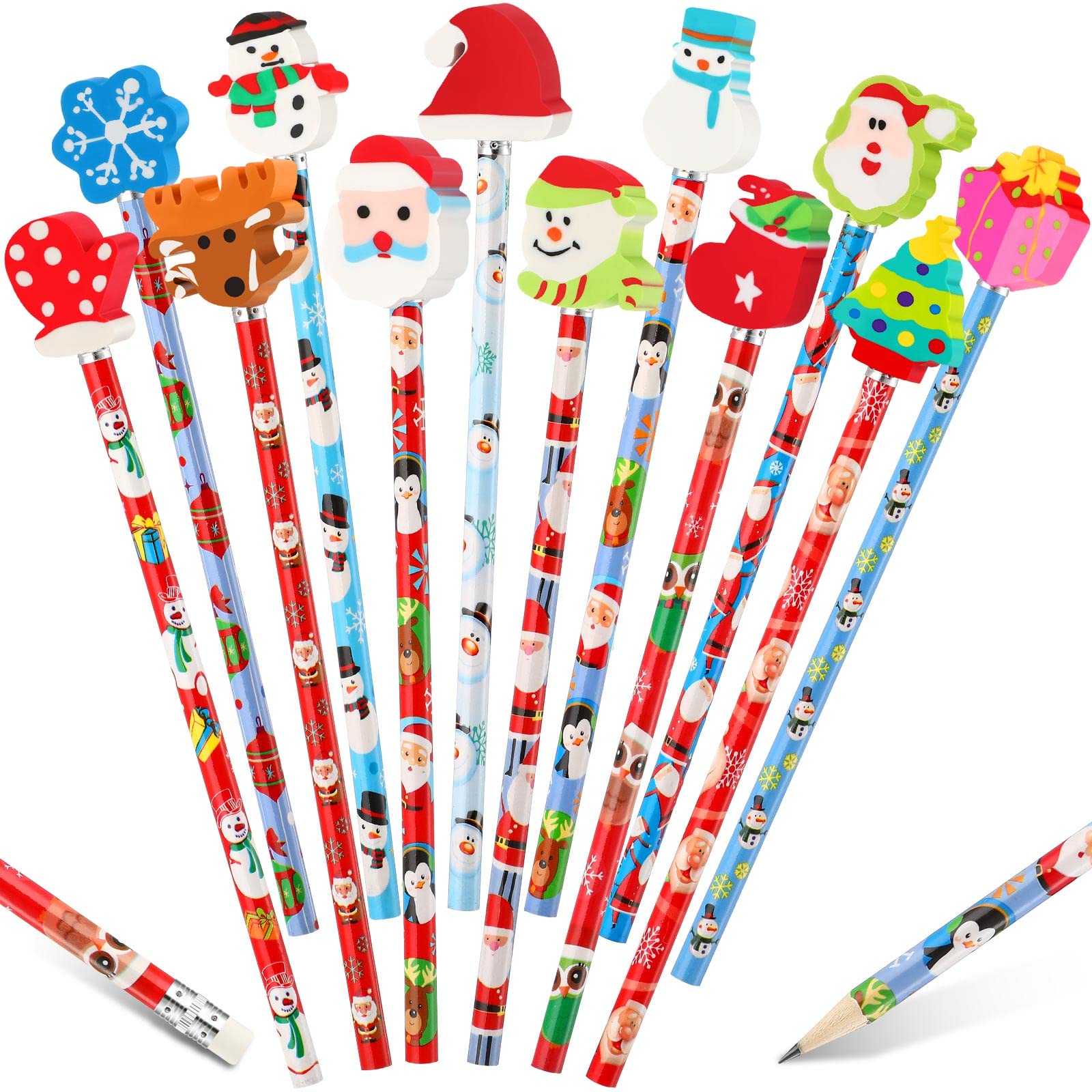 Christmas Pencils Christmas Holiday Pencils For Kids Mini Wooden Xmas 2 thumbnail image