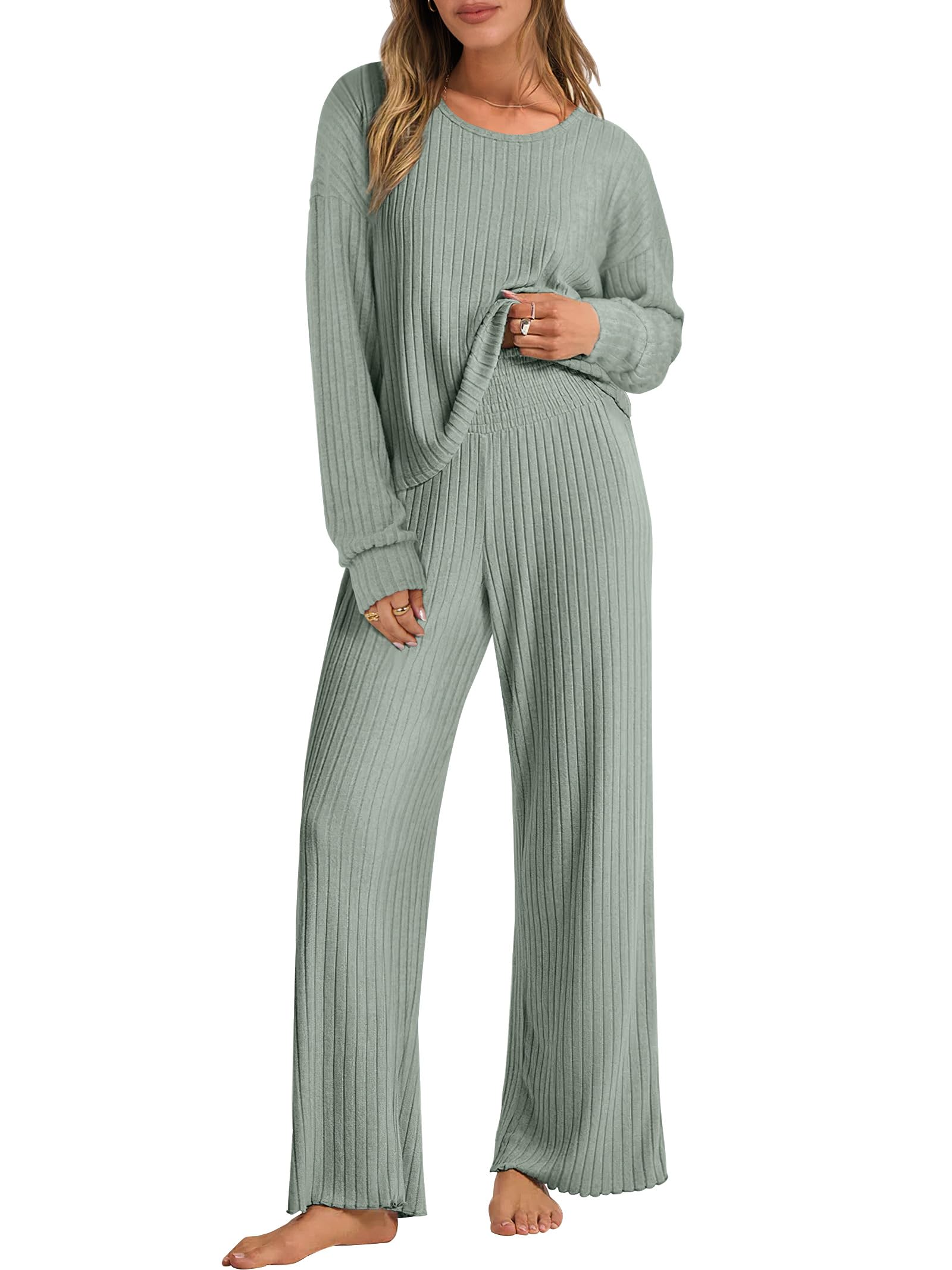 ANRABESS Women 2 Piece Outfits V Neck Sweatshirts Ghana