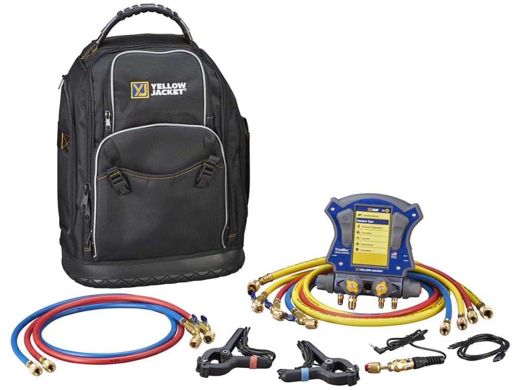 Yellow Jacket 46062 Series 41 Digital Manifold W/ 3-Pack PLUS II Hoses With Compact Ball Valves - View #10