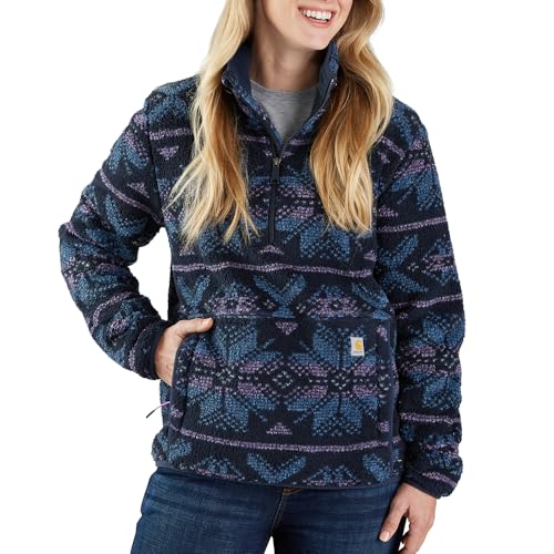 clover0519-MRKK　0728 Carhartt Women's Full-Zip Relaxed Fit Fleece Jacket, Black
