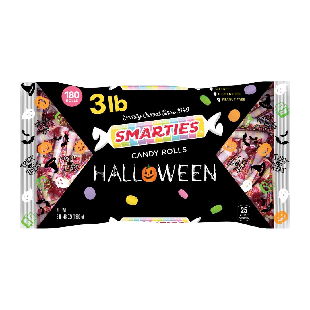 Smarties - - Smarties Smarties Candy Necklace - Bulk Candy - Gluten Free & Vegan, Fruit Flavored, Hard Candy On Stretch String - Perfect For Birthdays & Halloween Hard Candy