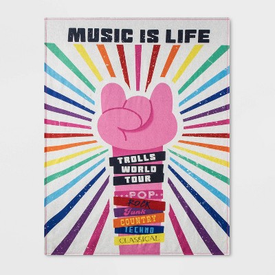 Trolls - Brandclub - Trolls Kids Fleece Throw Blanket, 46 x 60