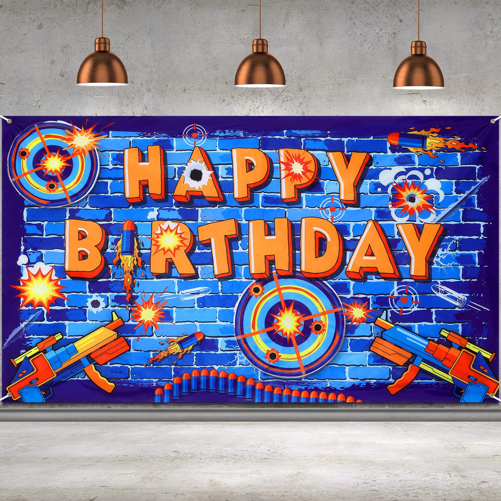 Gamer Theme Happy Birthday Banner - Space Astronaut Backdrop Decor For Kids Boys Game Fan Birthday Parties - View #12