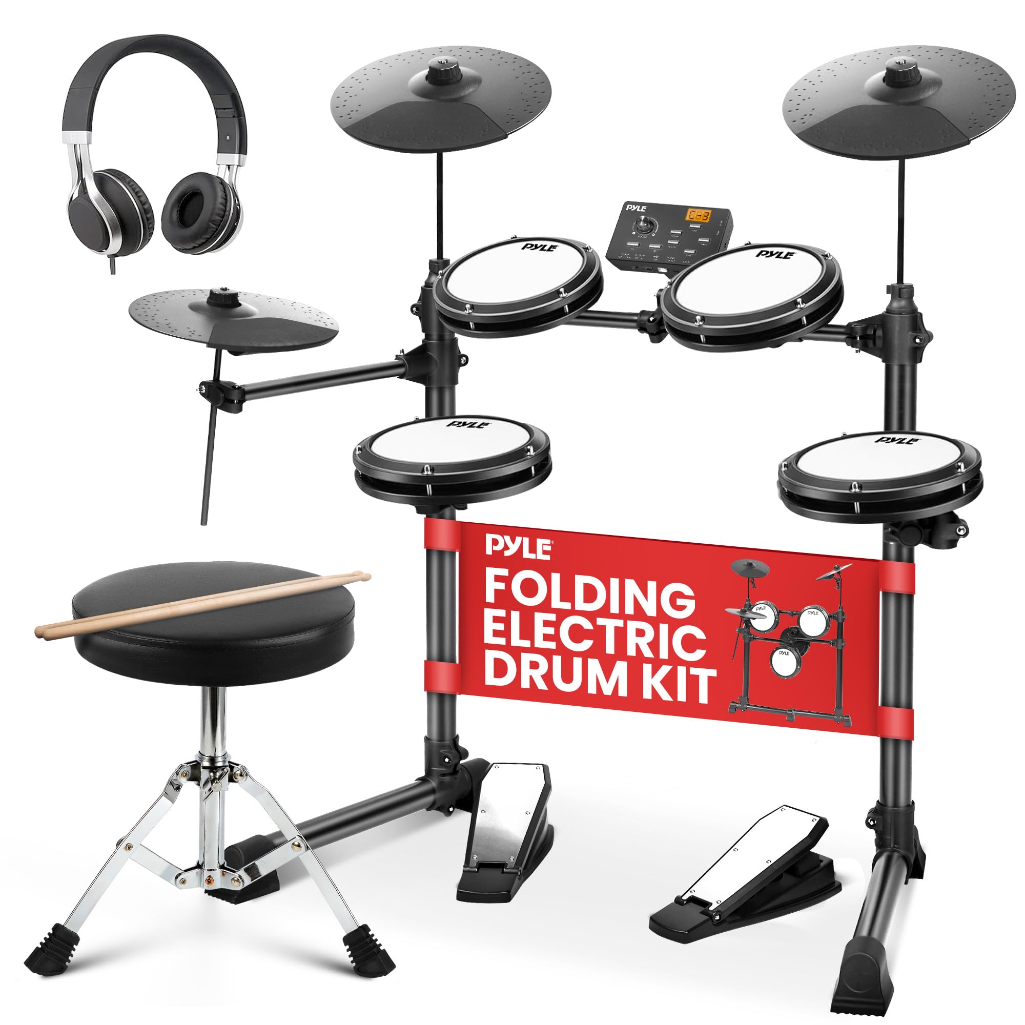 Pyle Jr Drum Set For Sale Kids Drum Pyle 3-Piece Set Junior Kit