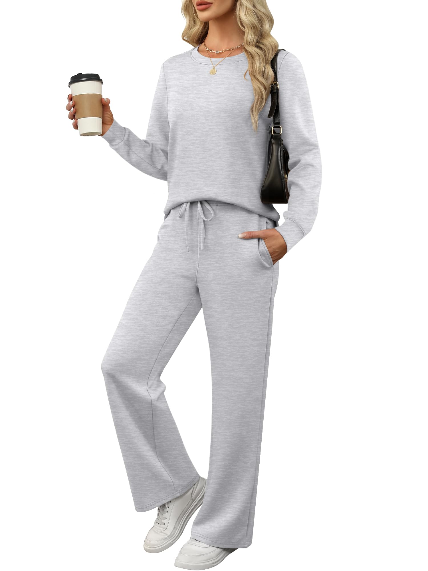 Yeshire Women's 2-Piece Pajama Set - Turtleneck Pullover & Pants Loungewear, Polyester Spandex Tracksuit