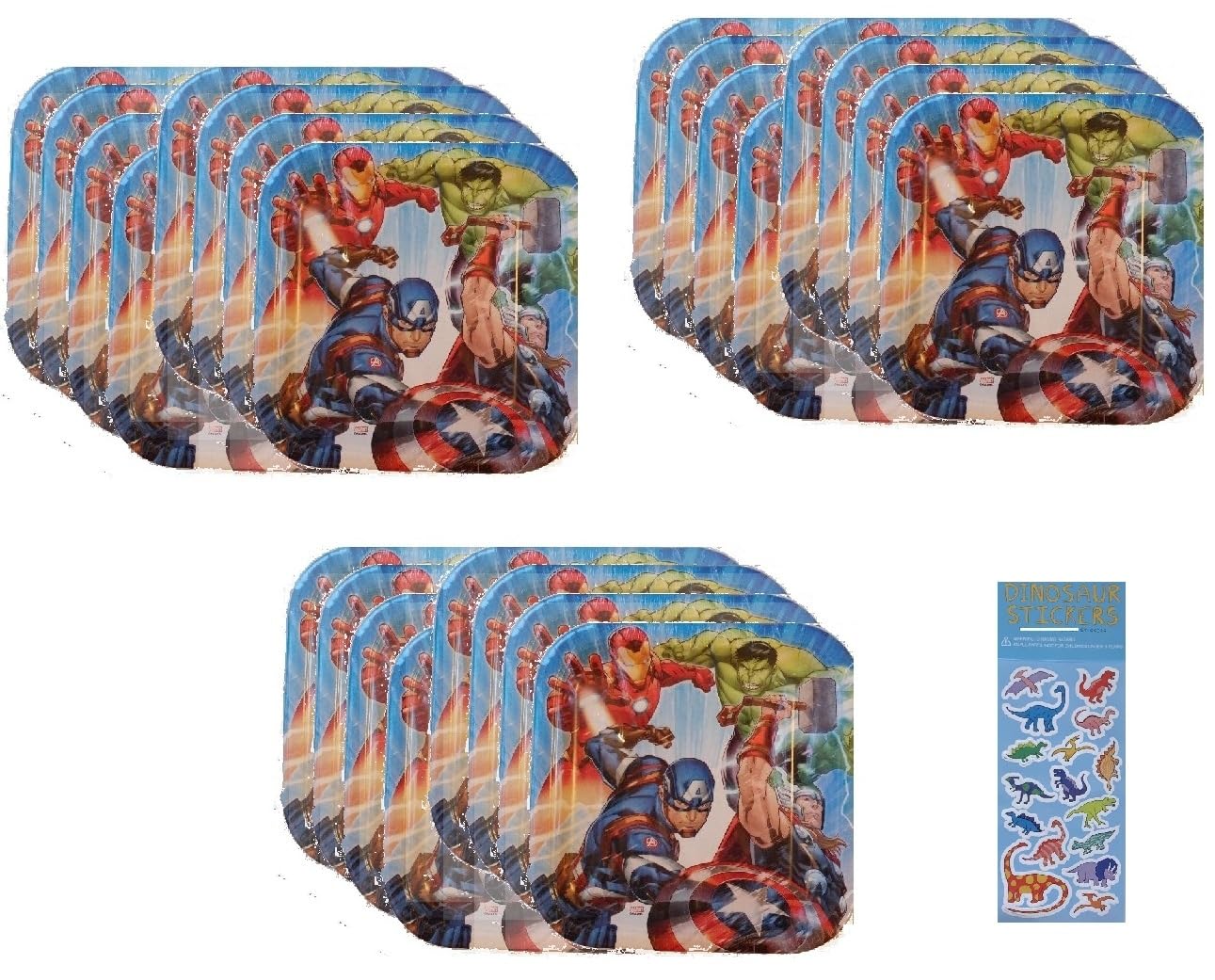 Star Wars Birthday Party Supplies - 24 Count 7" Dessert Plates & Bonus Dinosaur Sticker Sheet - View #10
