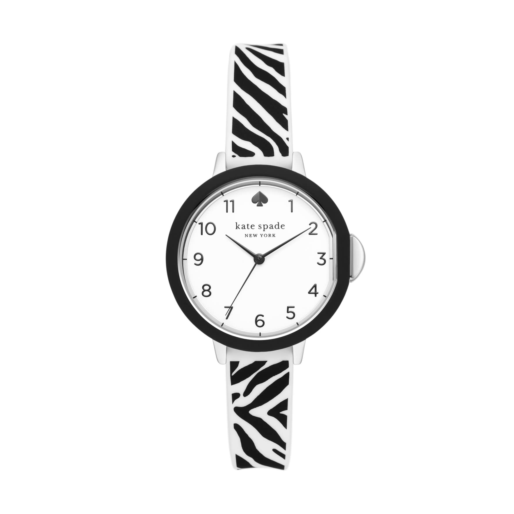 Womens Kate Spade New York Park Row Black White Striped Gold Hardware Watch Kate Spade New York Womens Park Row Watch, White Dial, Zebra  main image 2
