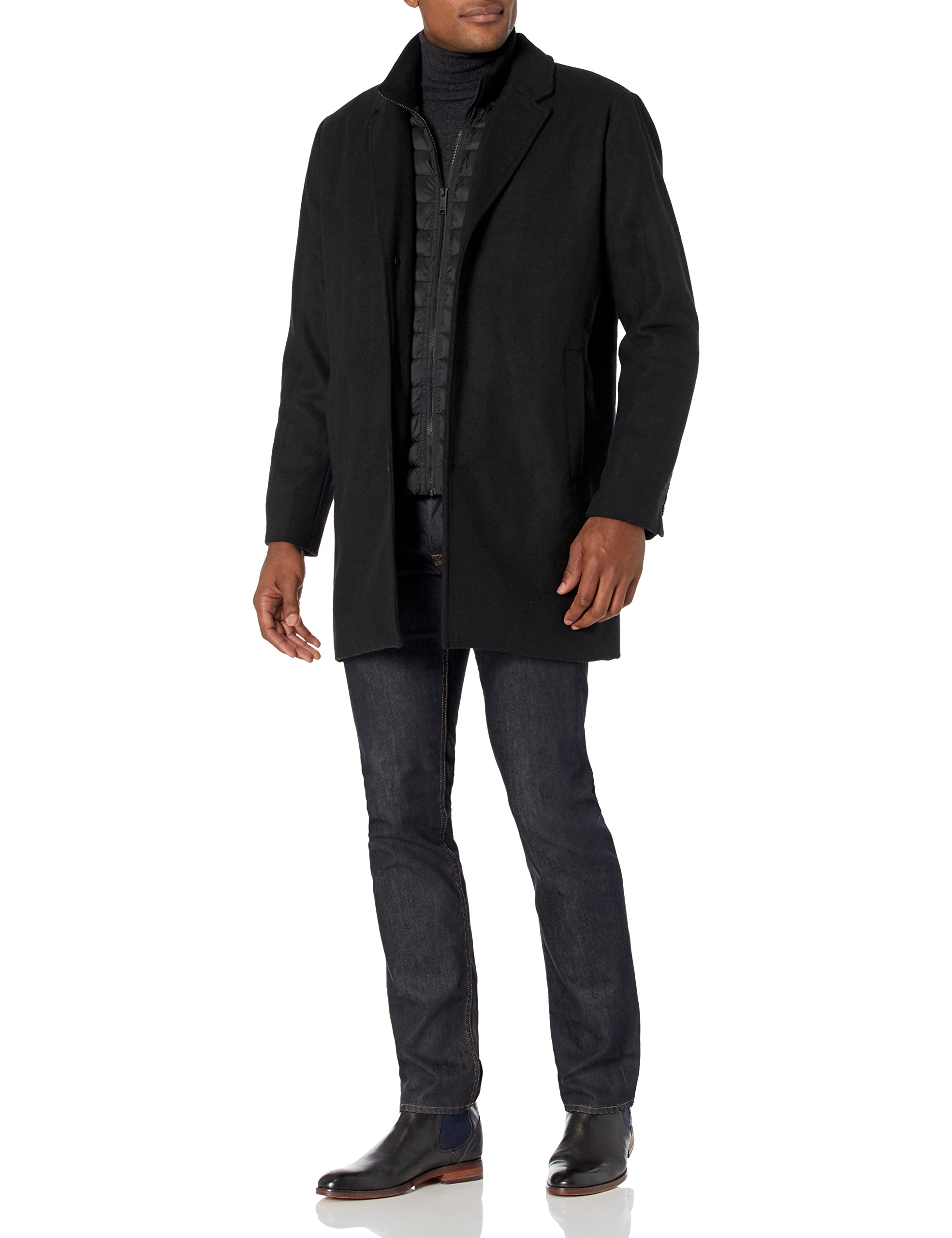 Casaco Dockers Mistura Lã Com Cachecol - Elegância E Conforto Para Homens (Regular E Big & Tall)