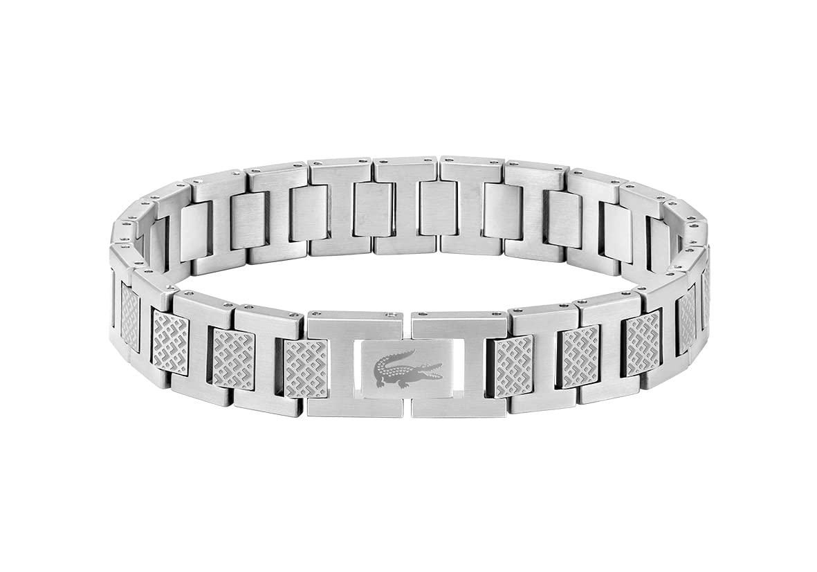 【Lacoste】Metropole ステンレス クラスプタイプ ブレスレット Amazon.com: Lacoste Metropole Link Bracelet for Men
