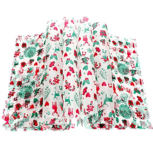 24 Sheets Buffalo Plaid Christmas Tissue Paper & Kraft Gift Bags - Red Black Plaid Wrapping Supplies