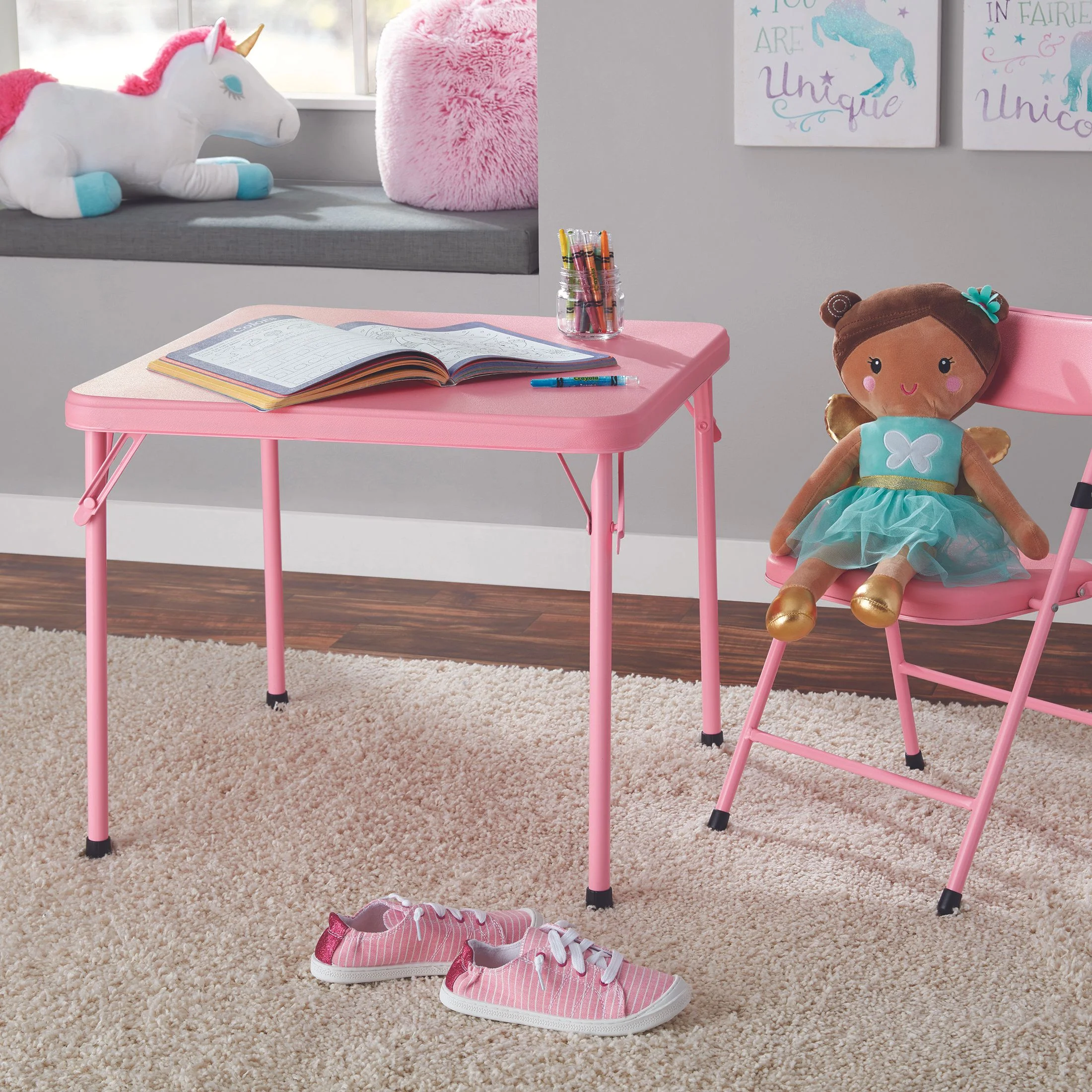 Your Zone - Brandclub - Your Zone Juvenile Folding Table, Pink for