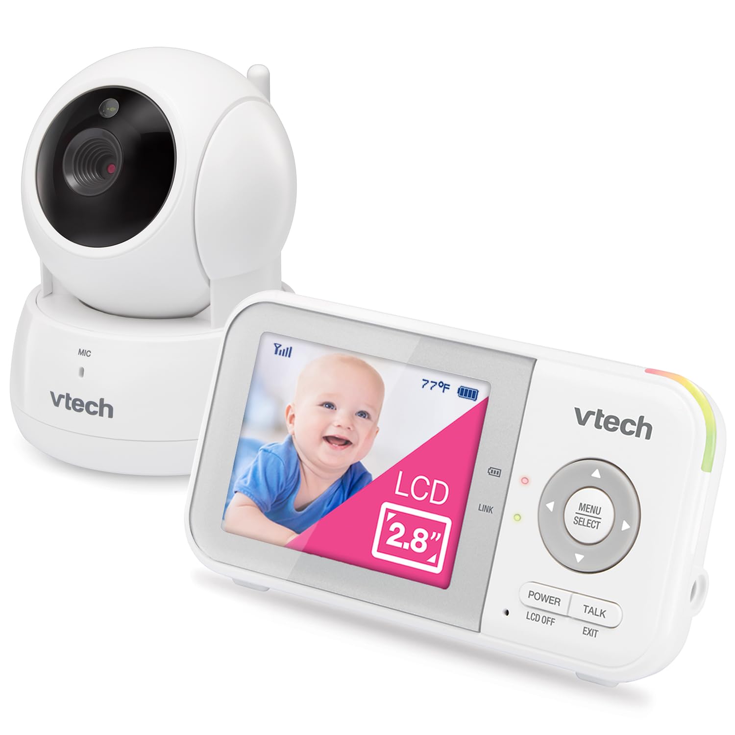 HD WiFi Baby Monitor With APP,5-inch 720P Display,Pan Tilt Zoom 1080P Baby Camera,Night Vision,2-Way Talk,3000mAh Battery,1000ft - 13 - View #9