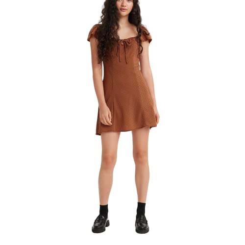 Levi's Women's Clementine Cap Sleeve Dress - Floral Print Ruched Neckline