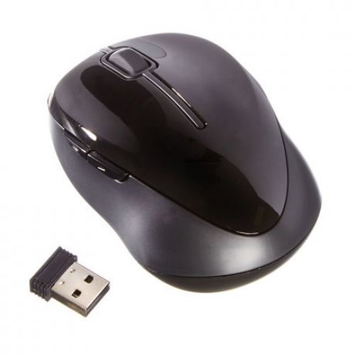 Promate 2.4GHz Wireless Ergonomic Optical Mouse, Nano Receiver, Plug...