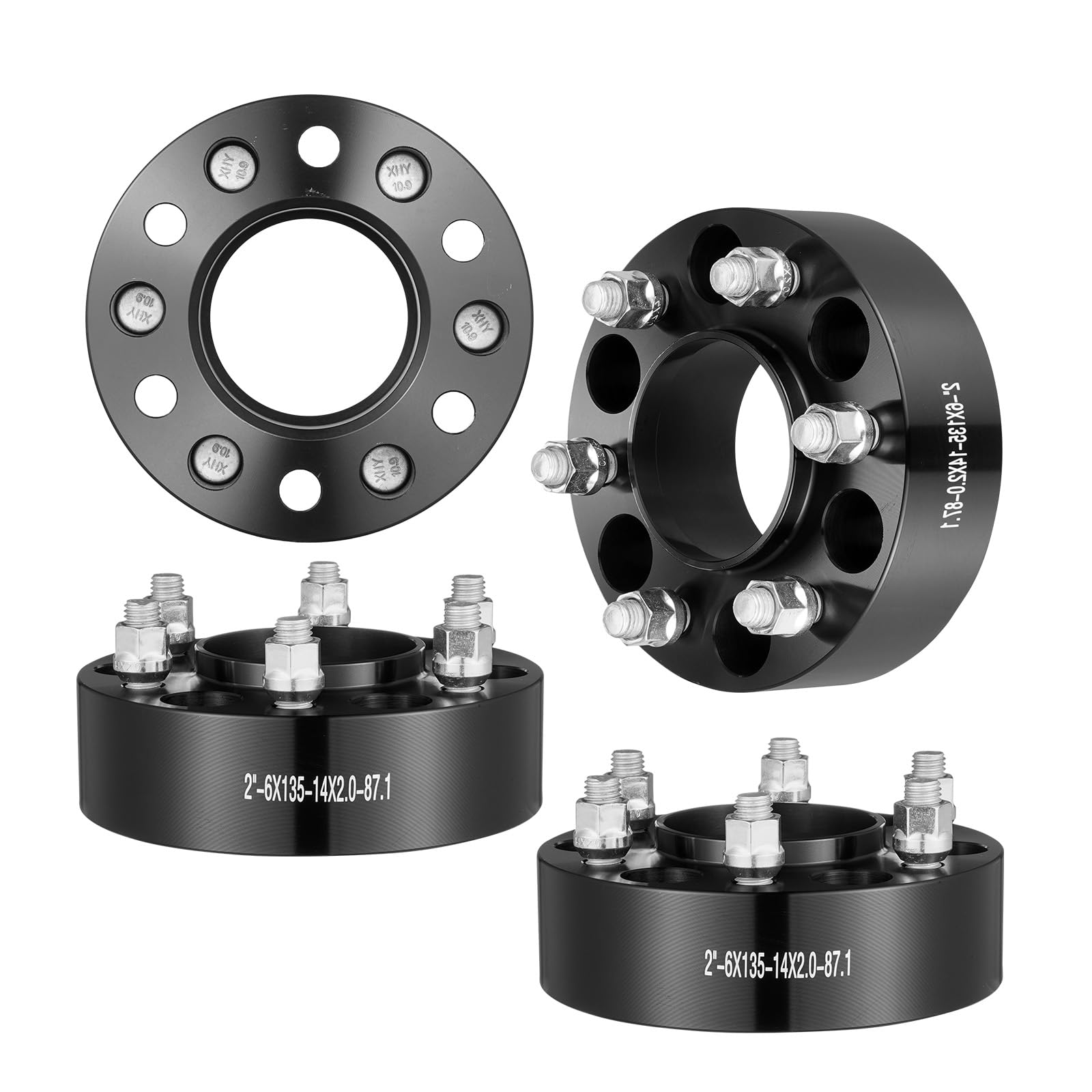 2 Inch Wheel Spacers (2pcs) 8x6.5" 8 Lug 9/16x18 For Ford F250 F350 & Ram 2500 3500