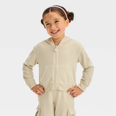 Cat & Jack - Brandclub - Toddler Girls' French Terry Zip-Up