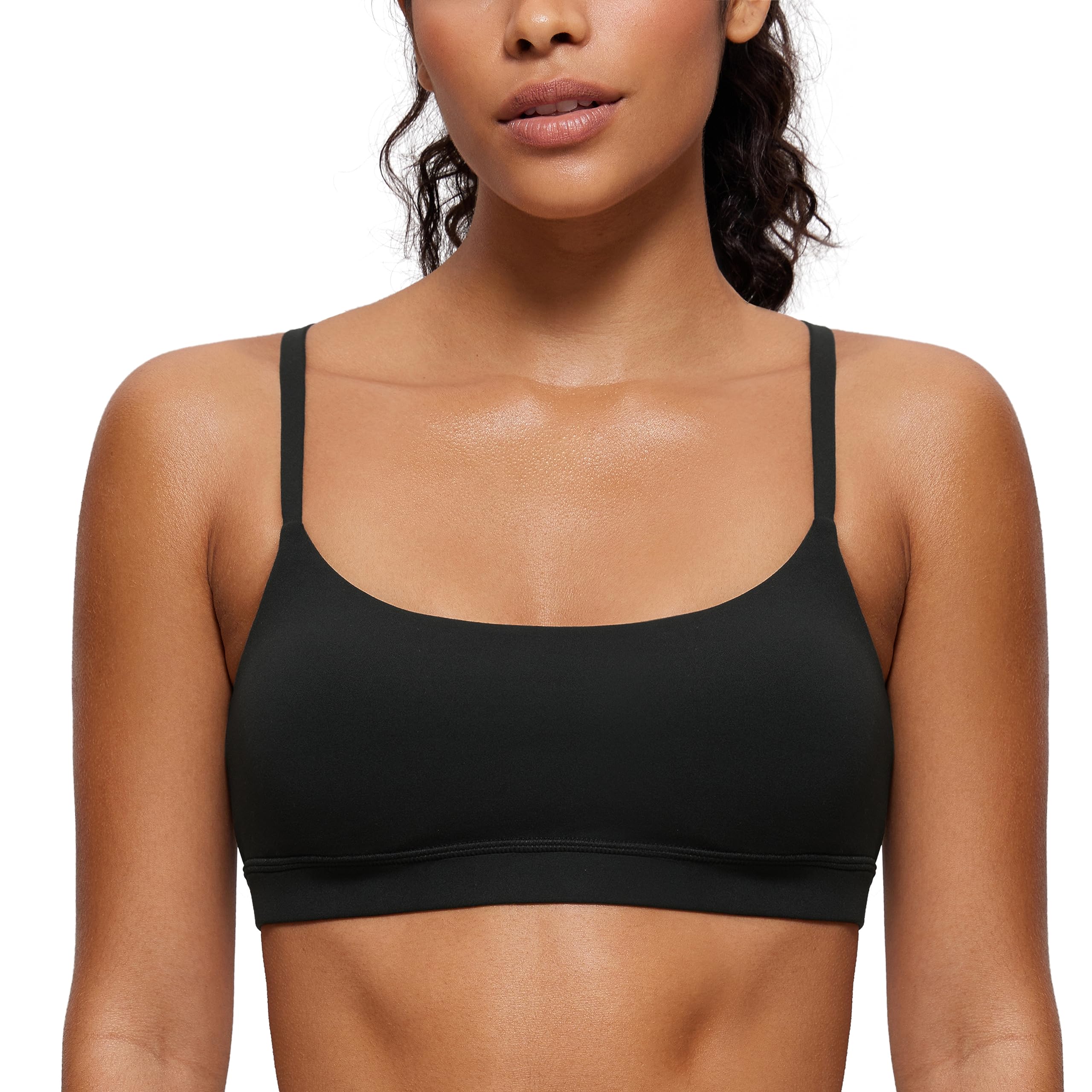 AKAMC Women's Sports Bra 3 Pack - Criss Cross Back, Medium Support, Removable Cups - View #3